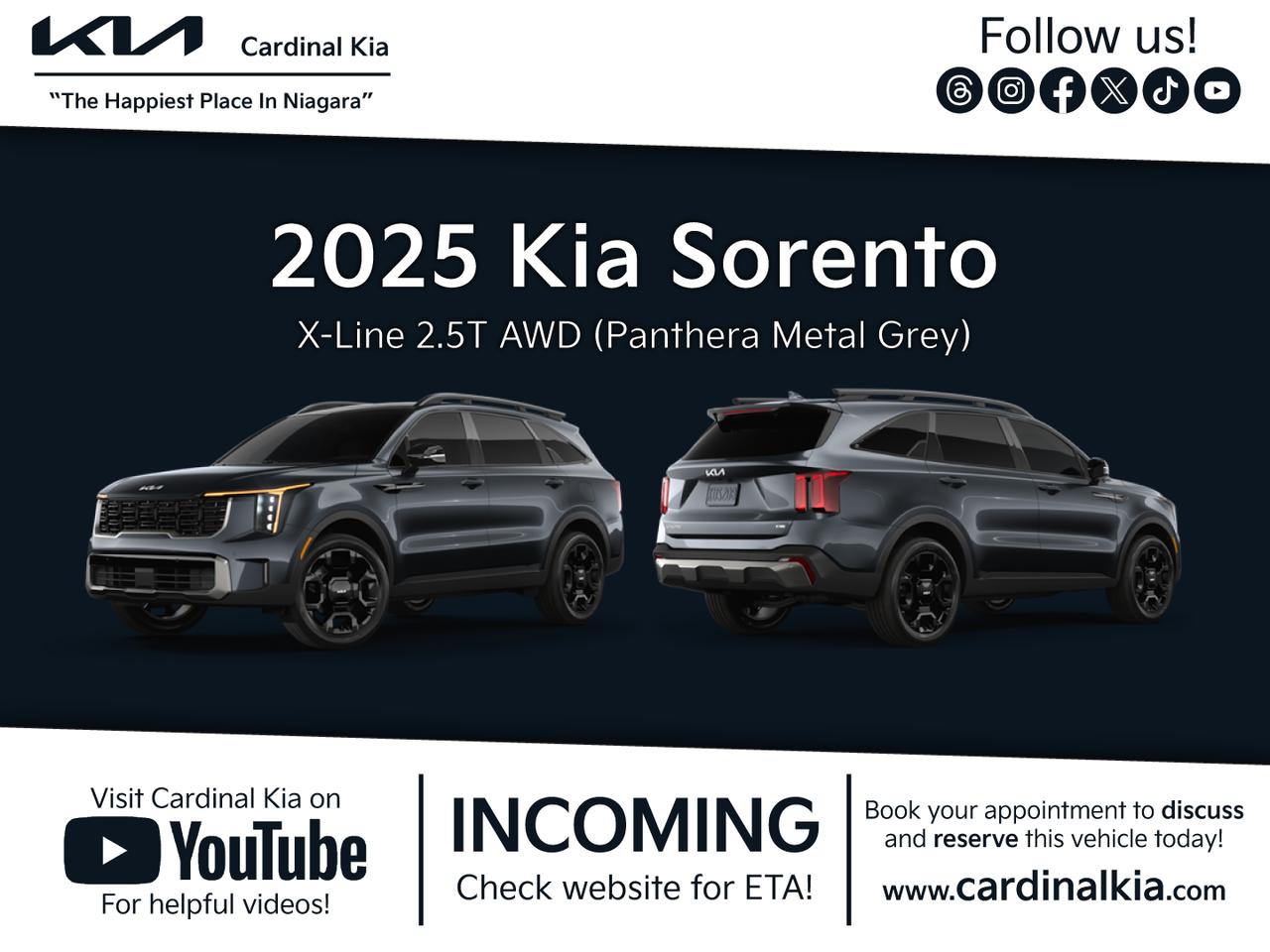 New 2025 Kia Sorento X-Line for sale in Niagara Falls, ON