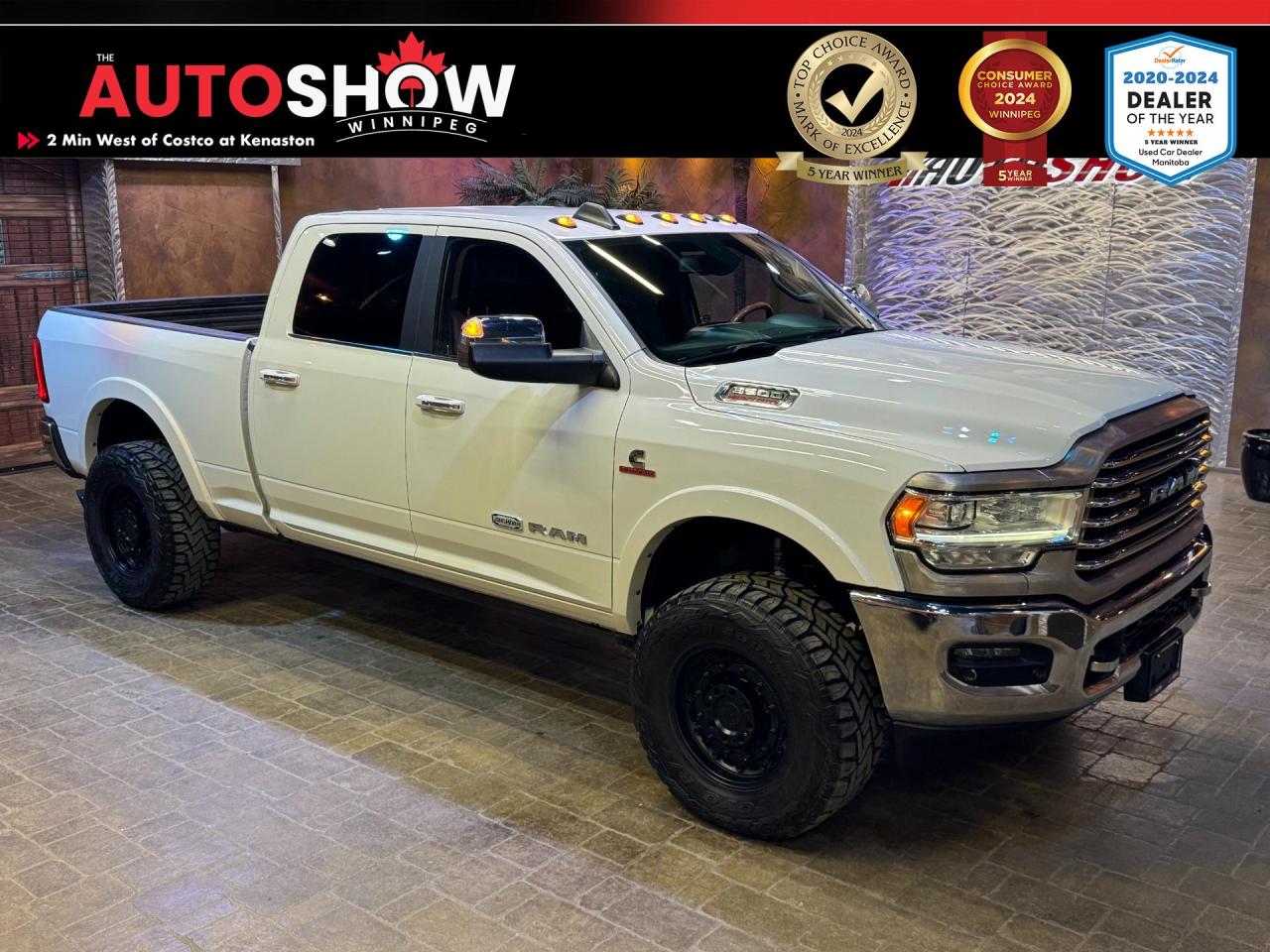 Used 2020 RAM 3500 LARAMIE LONGHORN-LIFTED, BLACK RHINO RIMS, GORGEOUS TRUCK!! for sale in Winnipeg, MB