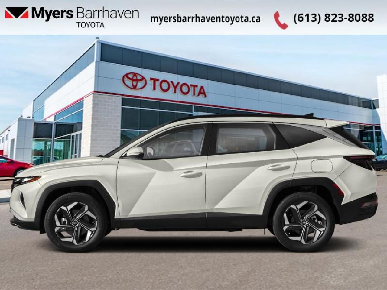 <b>Cooled Seats,  Sunroof,  Leather Seats,  Premium Audio,  Android Auto!</b><br> <br>    Highways, byways, urban sprawls, and remote expanses, this 2022 Hyundai Tucson does it all with ease and grace. This  2022 Hyundai Tucson Hybrid is fresh on our lot in Ottawa. <br> <br>This 2022 Hyundai Tucson was made with eye for detail. From subtle surprises to bold design features, every part of this 2022 Hyundai Tucson is a treat. Stepping into the interior feels like a step right into the future with breathtaking technology and luxury that will make your smartphone jealous. Add on an intelligently capable chassis and drivetrain and you have the SUV of the future, ready for you today.This  SUV has 43,084 kms. Its  crystal white tricoat in colour  . It has an automatic transmission and is powered by a  226HP 1.6L 4 Cylinder Engine. <br> <br> Our Tucson Hybrids trim level is Luxury. This Tucson Hybrid Luxury offers heated and cooled leather seats below a gorgeous sunroof to provide a truly luxurious experience. A power liftgate, heated steering wheel, remote start, proximity keyless entry, and proximity cargo access offer cutting edge convenience for the modern family. Stay connected with touchscreen infotainment including a Bose Premium Audio system, Android Auto, Apple CarPlay, and a hands free Bluetooth phone system. A comprehensive safety suite including lane keep assist, collision avoidance assist, blind spot assist, distance pacing cruise with stop and go, and a rear view camera helps you stay safe on those long family adventures.  This vehicle has been upgraded with the following features: Cooled Seats,  Sunroof,  Leather Seats,  Premium Audio,  Android Auto,  Apple Carplay,  Heated Seats. <br> <br>To apply right now for financing use this link : <a href=https://www.myersbarrhaventoyota.ca/quick-approval/ target=_blank>https://www.myersbarrhaventoyota.ca/quick-approval/</a><br><br> <br/><br>At Myers Barrhaven Toyota we pride ourselves in offering highly desirable pre-owned vehicles. We truly hand pick all our vehicles to offer only the best vehicles to our customers. No two used cars are alike, this is why we have our trained Toyota technicians highly scrutinize all our trade ins and purchases to ensure we can put the Myers seal of approval. Every year we evaluate 1000s of vehicles and only 10-15% meet the Myers Barrhaven Toyota standards. At the end of the day we have mutual interest in selling only the best as we back all our pre-owned vehicles with the Myers *LIFETIME ENGINE TRANSMISSION warranty. Thats right *LIFETIME ENGINE TRANSMISSION warranty, were in this together! If we dont have what youre looking for not to worry, our experienced buyer can help you find the car of your dreams! Ever heard of getting top dollar for your trade but not really sure if you were? Here we leave nothing to chance, every trade-in we appraise goes up onto a live online auction and we get buyers coast to coast and in the USA trying to bid for your trade. This means we simultaneously expose your car to 1000s of buyers to get you top trade in value. <br>We service all makes and models in our new state of the art facility where you can enjoy the convenience of our onsite restaurant, service loaners, shuttle van, free Wi-Fi, Enterprise Rent-A-Car, on-site tire storage and complementary drink. Come see why many Toyota owners are making the switch to Myers Barrhaven Toyota. <br>*LIFETIME ENGINE TRANSMISSION WARRANTY NOT AVAILABLE ON VEHICLES WITH KMS EXCEEDING 140,000KM, VEHICLES 8 YEARS & OLDER, OR HIGHLINE BRAND VEHICLE(eg. BMW, INFINITI. CADILLAC, LEXUS...) o~o