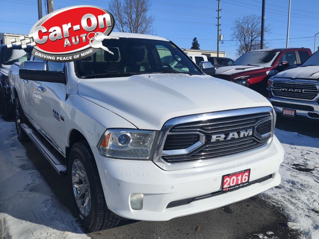 TOP OF THE LINE CREW CAB LARAMIE LIMITED 4x4 W/ 5.7L HEMI AND PREMIUM SUNROOF! Leather, heated/cooled front & heated rear seats, heated steering, remote start, active 4-corner air suspension, navigation, backup camera w/ front & rear park sensors, power seats w/ driver memory, dual-zone climate control, alloys, rain-sensing wipers, automatic headlights w/ auto highbeams, tow package, auto-dimming rearview mirror, garage door opener, Bluetooth, cruise control and more! We are selling this vehicle un-certified and you will need to take it to your mechanic to get it certified. We are required to add this disclaimer, this vehicle is sold unfit. This vehicle is not safetied and is not represented as being in road worthy condition, mechanically sound or maintained at any guaranteed level of quality. It may not be fit for a means of transportation and may require substantial repairs at my expense. We however feel its a great vehicle for the price. Please come and see it and decide for yourself. Financing and 30 day money back guarantee not applicable to vehicles sold As Is.