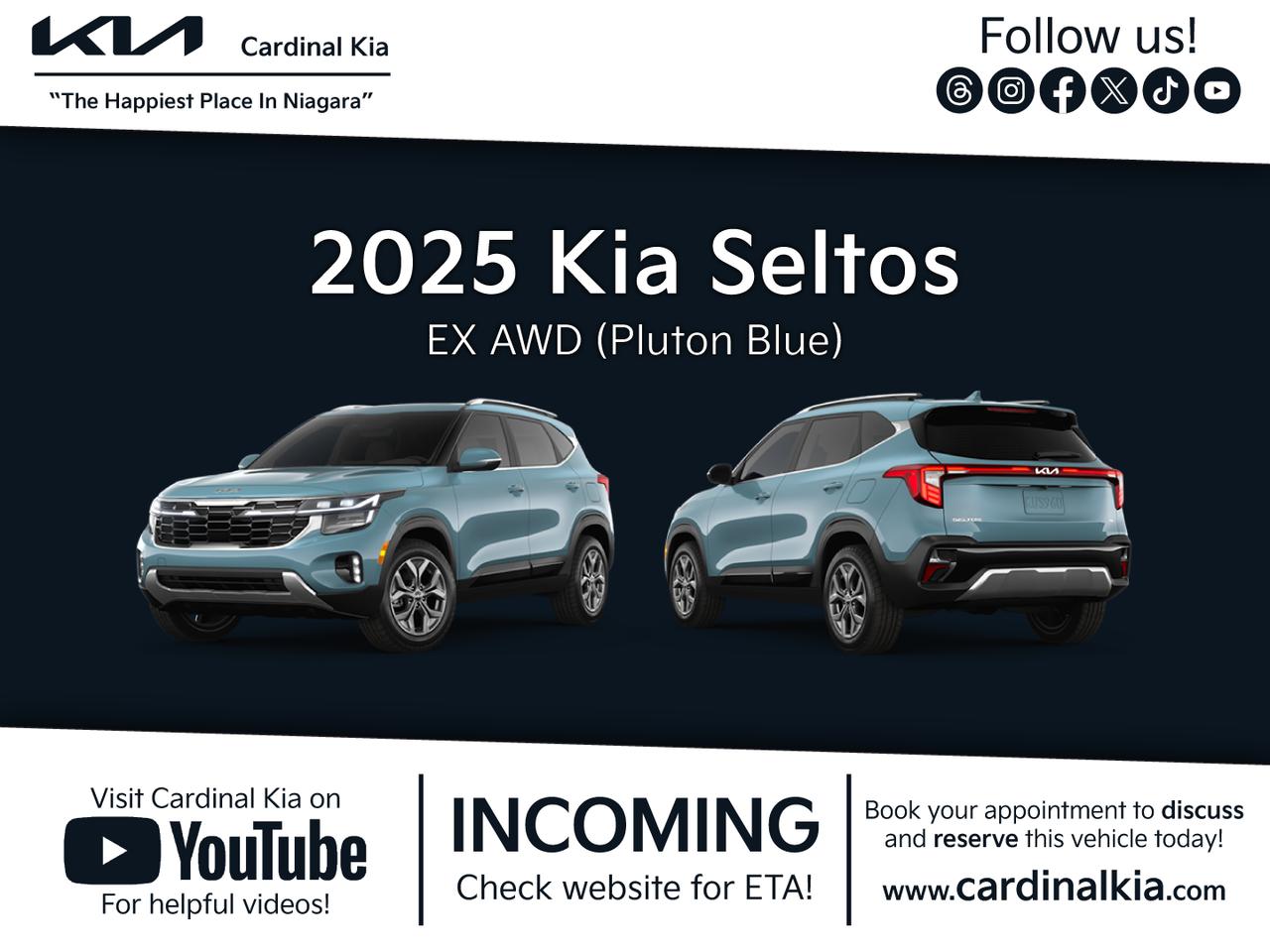 New 2025 Kia Seltos EX for sale in Niagara Falls, ON