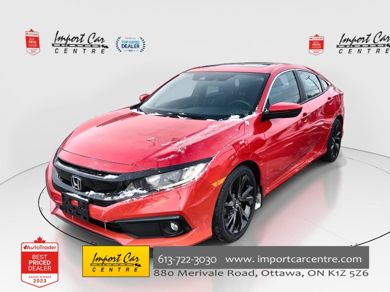 Used 2021 Honda Civic Sport SPORT, ROOF, HEATED SEATS, BACKUP CAMERA, AL for sale in Ottawa, ON