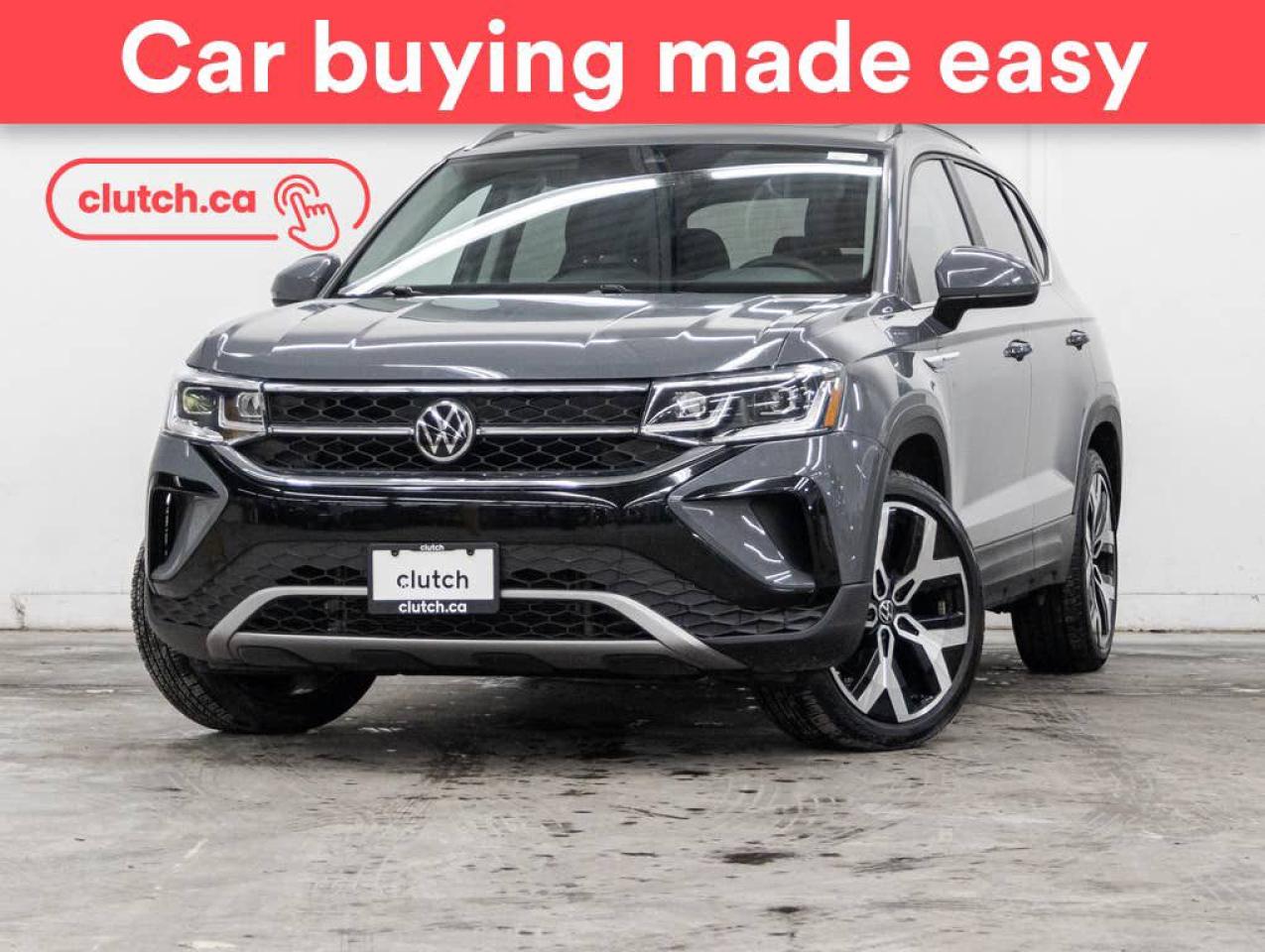 Used 2022 Volkswagen Taos Highline AWD w/ Apple CarPlay & Android Auto, Panoramic Moonroof, Nav for sale in Toronto, ON