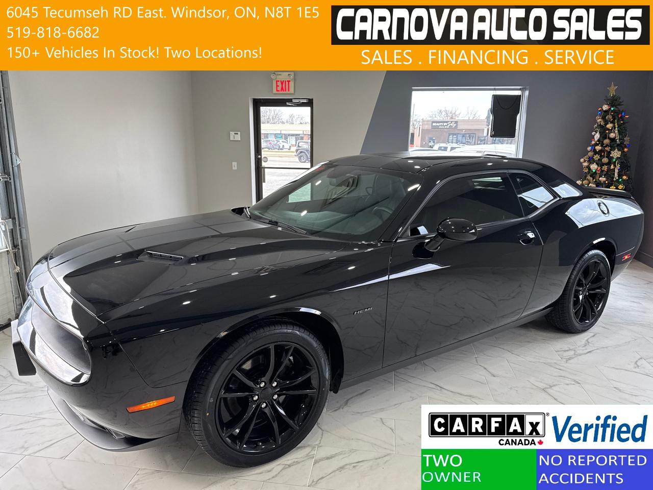 Used 2016 Dodge Challenger R/T 5.7L V8 HEMI+BSM+Camera+New Tires+CLEAN CARFAX for sale in Windsor, ON