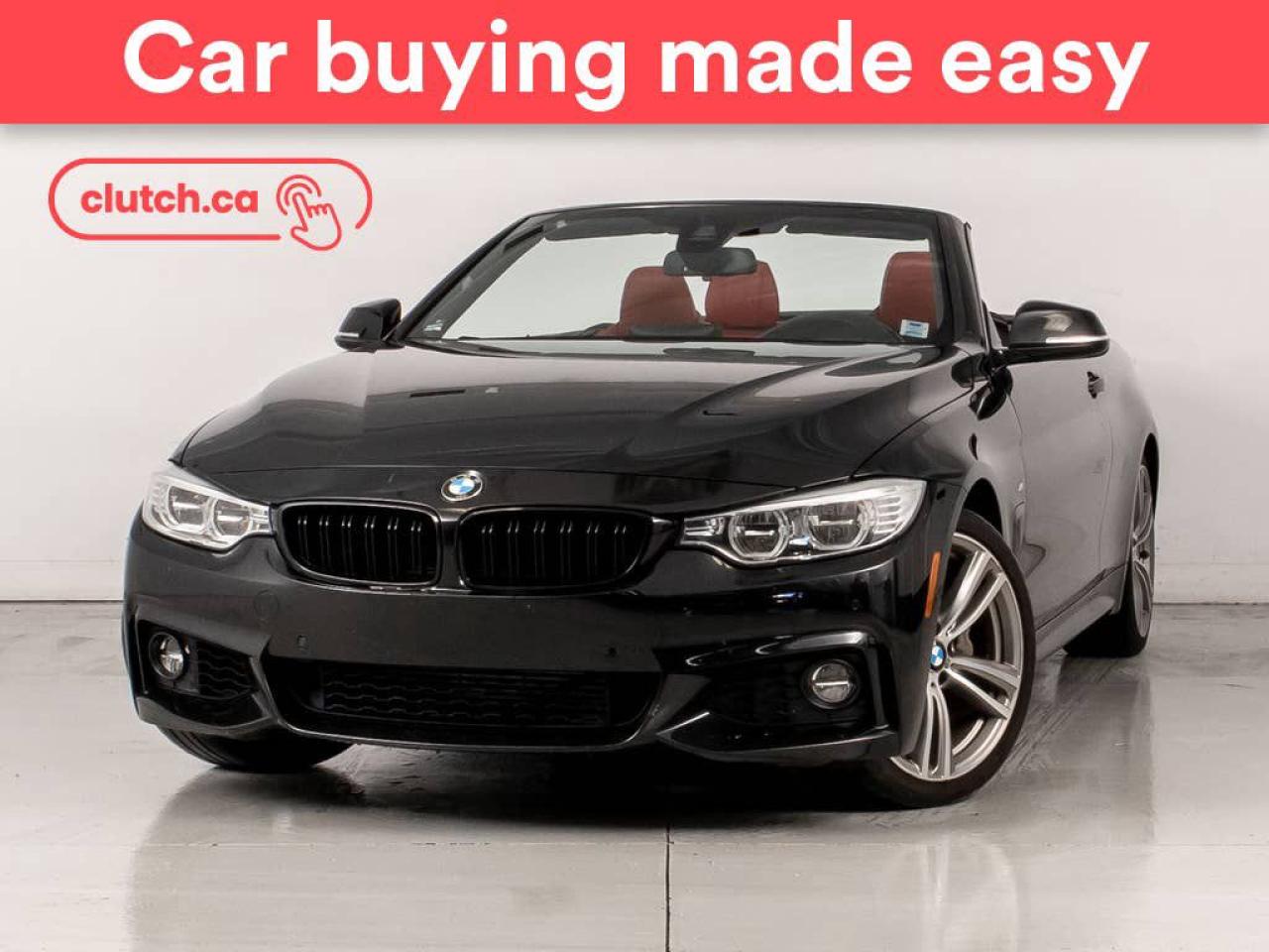 NO ACCIDENTS / CLEAN CARFAX / Dual Zone Automatic Climate Control , Convertible Hard Top, 360 Backup Camera and more!<br> <br>Clutch is the largest online used car retailer in Canada, delivering a seamless, hassle-free car-buying experience to drivers everywhere. Shop hundreds of used cars online, get the right one delivered to your door, and enjoy peace of mind with our optional 10-Day Money-Back Guarantee. How sweet is that? To learn more, visit clutch.ca.<br> <br>The top features for this 2014 BMW 435i include:<br> <br>Dual Zone Automatic Climate Control<br>Convertible Hard Top<br>360 Backup Camera<br>Cruise control<br>Harman Kardon Premium Audio<br>Leather Interior<br>Navigation<br>Heated Front Seats<br> <br>Seamless home delivery - Delivery anywhere in Nova Scotia, anywhere on PEI, and East of Fredericton, New Brunswick. Available on select packages.<br> <br>Try it out for 10 days - If you do not like it, we will take it back. Available on select packages.<br> <br>Quality assured - Rigorous 210-point inspection and reconditioning process.<br> <br>Peace of mind - Optional 3-month Standard Warranty, with additional warranty options available. Plus, every Clutch car comes with a 2-year MVI.<br> <br>Haggle-free - No haggling or hard sells.<br> <br>100% Transparency - Full inspection reports on every car, including high-res photography and a free Carfax report.<br> <br>Listed price is for cash purchase only and does not include taxes, Shipping Fees (if applicable), Delivery Fees (if applicable), government licensing fees. 10-day Money Back Guarantee, 3-month Standard Warranty, and home delivery are available with select packages.<br> <br>Previous Provincial Registrations:<br>New Brunswick<br> <br>Stock # 41922