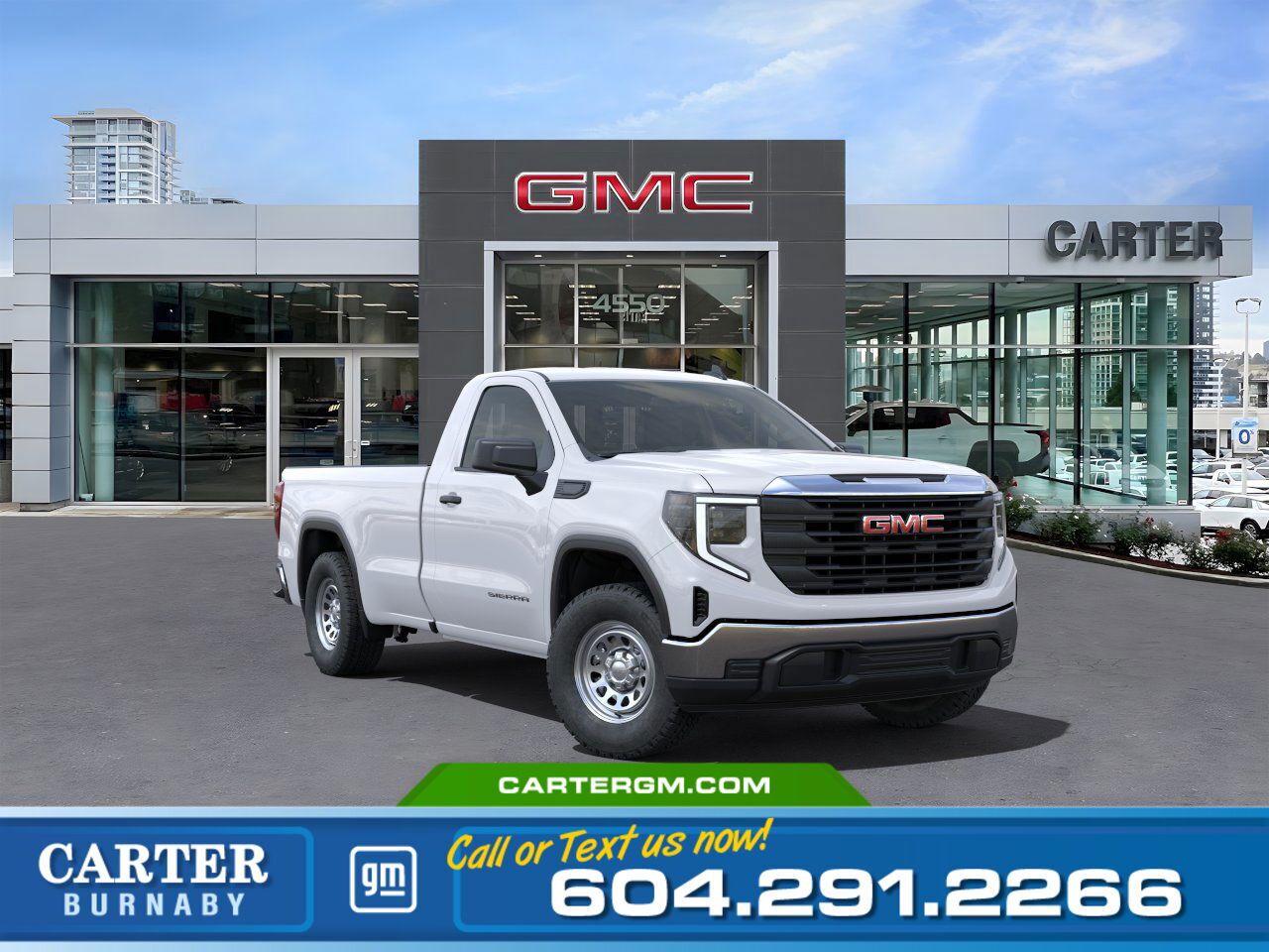 New 2024 GMC Sierra 1500 PRO 2WD | Steel Wheels/Driver Assist Pkg/HD Cam for sale in Burnaby, BC