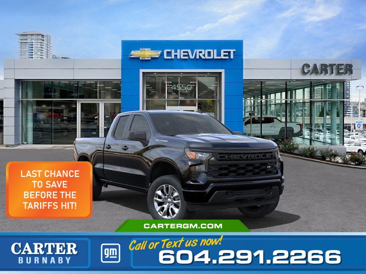 New 2024 Chevrolet Silverado 1500 CUSTOM 4WD | Alum Wheels/High Cap Suspension for sale in Burnaby, BC