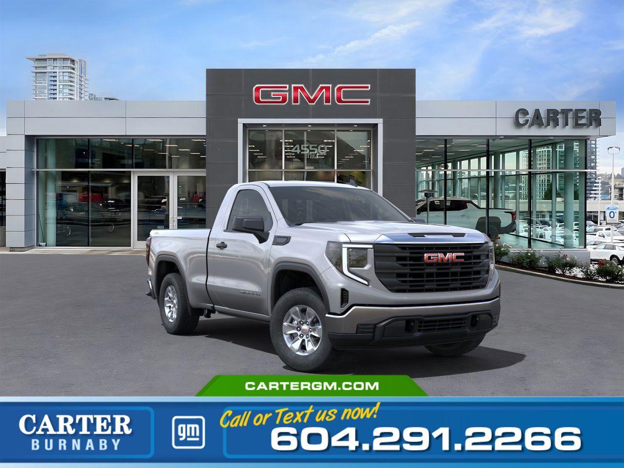 New 2024 GMC Sierra 1500 PRO 4WD | Alum Wheels/Driver Assist Pkg/HD Cam for sale in Burnaby, BC