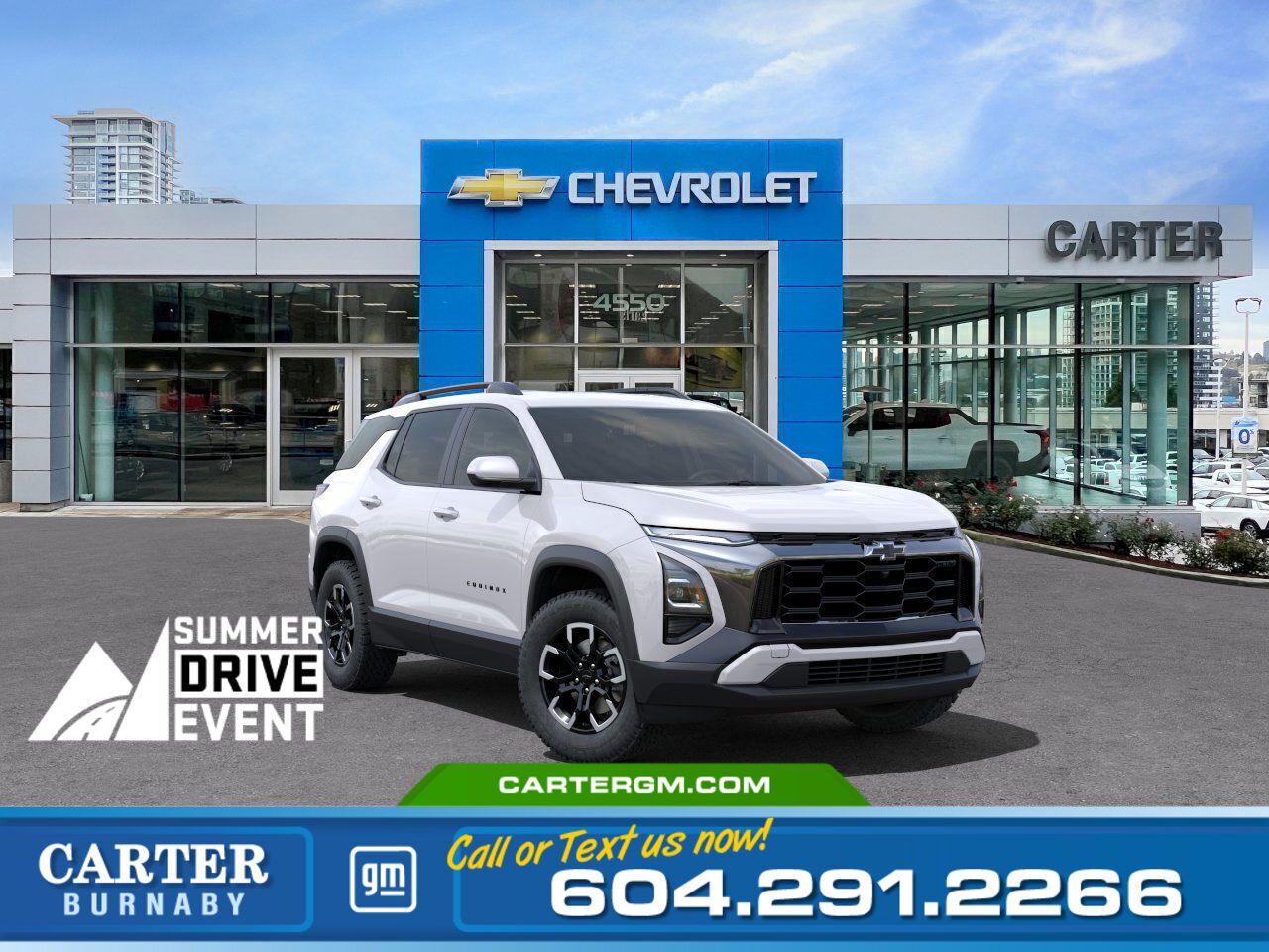 New 2025 Chevrolet Equinox ACTIV AWD | Alum Wheels/Pano Sunroof/Heated Vented for sale in Burnaby, BC