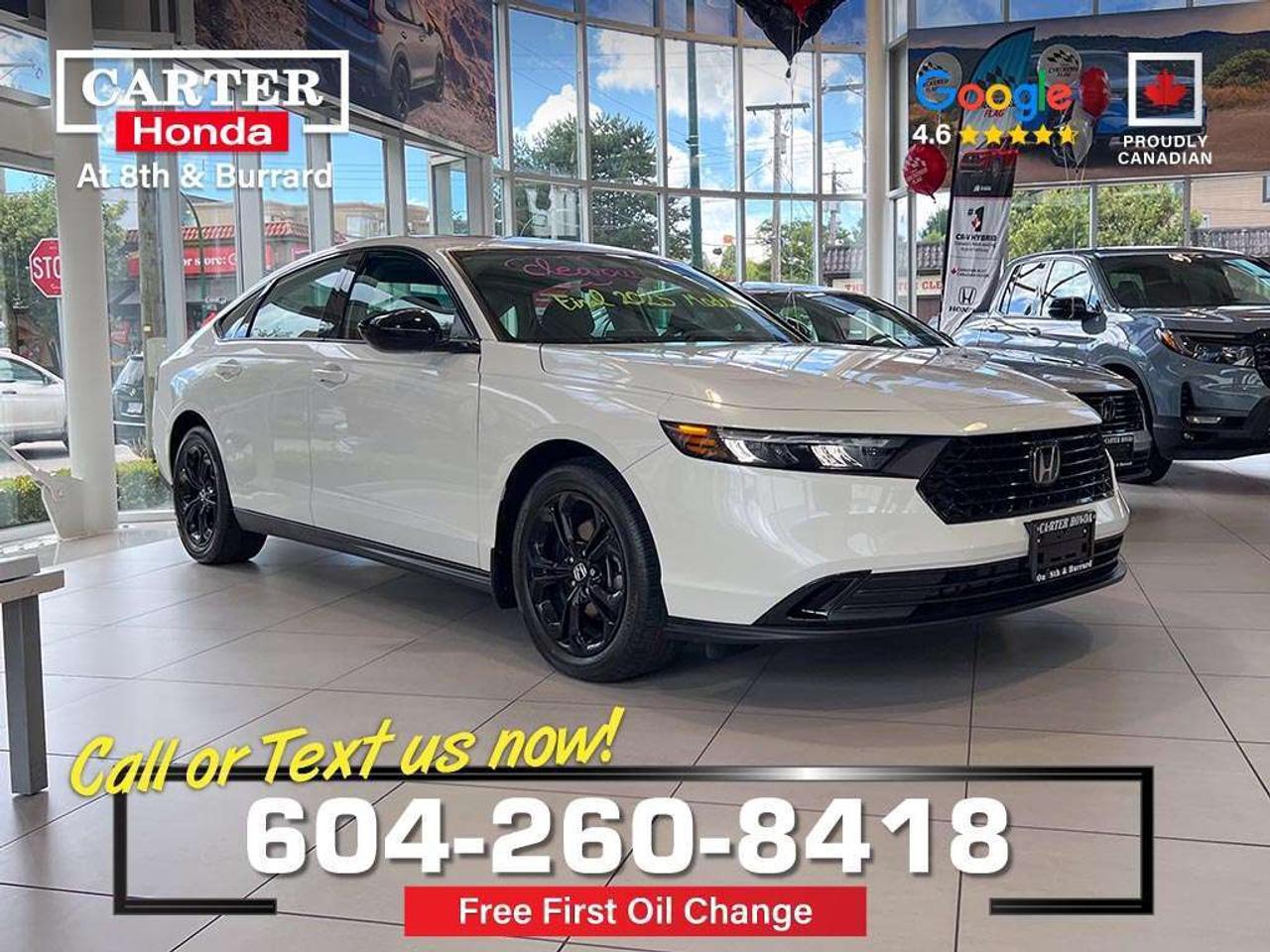 DEMO VEHICLE | HONDA PRE-OWNED CERTIFIED | LIKE-NEW CONDITION. Discover the perfect balance of style, performance, and advanced technology in the 2025 Honda Accord Sedan SE, now available at Carter Honda. With its bold, aerodynamic design and sophisticated LED lighting, the Accord SE turns heads wherever it goes. Under the hood, enjoy a spirited yet fuel-efficient drive, thanks to its refined powertrain and smooth handling. Inside, the spacious cabin offers premium comfort, a sleek dashboard, and cutting-edge features like a touchscreen infotainment system, Apple CarPlay, Android Auto, and advanced safety technologies including Honda Sensing.

Whether youre commuting through Vancouver or cruising the open road, the Accord SE delivers a confident, connected driving experience that sets the benchmark in its class.

Experience the innovation and comfort firsthandschedule your test drive today at Carter Honda and see why the 2025 Accord Sedan SE is built for drivers who expect more.

Why Purchase Your Vehicle from Carter Honda?

- Your first oil change is on us
- Guaranteed 2 keys, full tank of gas, tire & rim protection for 1 year
- A truly customer-first vehicle buying experience
- Proudly exceeding customer expectations for over 50 years
- Honda Certified Used Vehicles: 7-Day or 1,000 km Exchange
- Used Vehicles (Non-Honda, Non-Certified): 5-Day or 500 km Exchange
- 4.6-star Google rating based on 3,200+ customer reviews
- Large selection of quality vehicles across popular makes and models
- CARFAX vehicle history reports available on most vehicles
- Rigorous 143-point vehicle inspection for added peace of mind
- Fast approvals with financing options for most credit situations
- We welcome trade-ins and offer competitive market value
- Multilingual staff available to assist in multiple languages

Were here to help you drive the vehicle you want, the vehicle you deserve!

QUESTIONS? GREAT! WEVE GOT ANSWERS!
CALL OR TEXT US NOW! 604-260-8418
(Doc. Fee: $795.00 | Dealer Code: 1100)