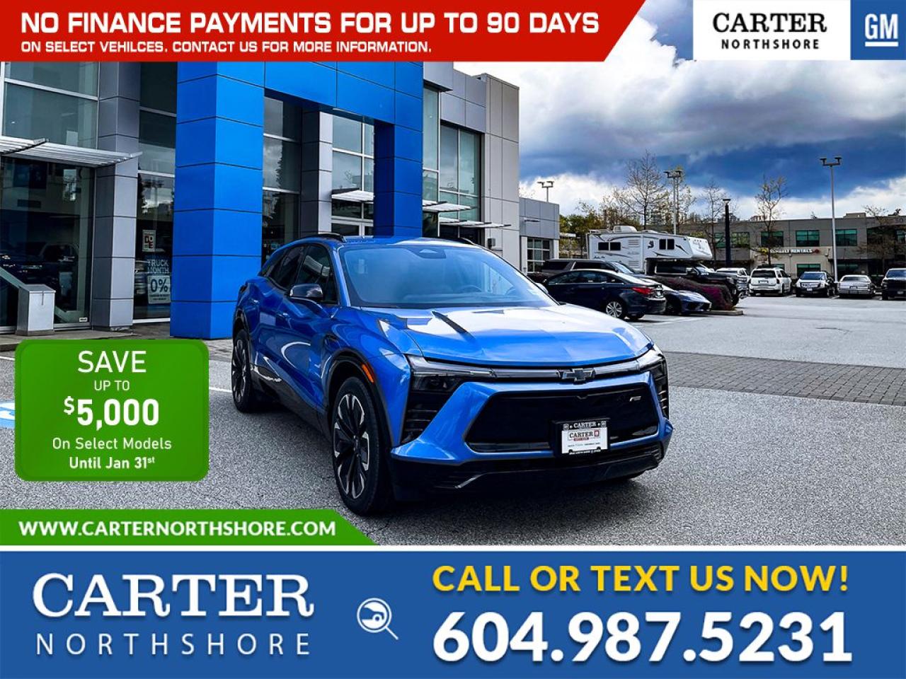 New 2024 Chevrolet Blazer EV SAVE $5,000 IN DEALERSHIP DISCOUNTS/AWD RS PKG for sale in North Vancouver, BC