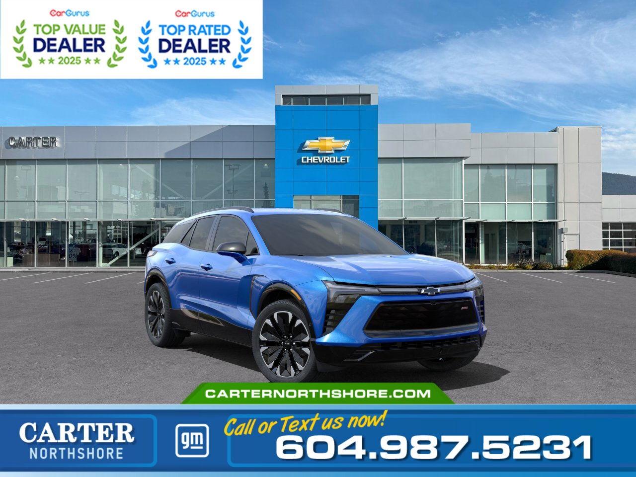 New 2024 Chevrolet Blazer EV AWD RS | 521Km Range/Ventilated Seats/Adpt Cruise for sale in North Vancouver, BC