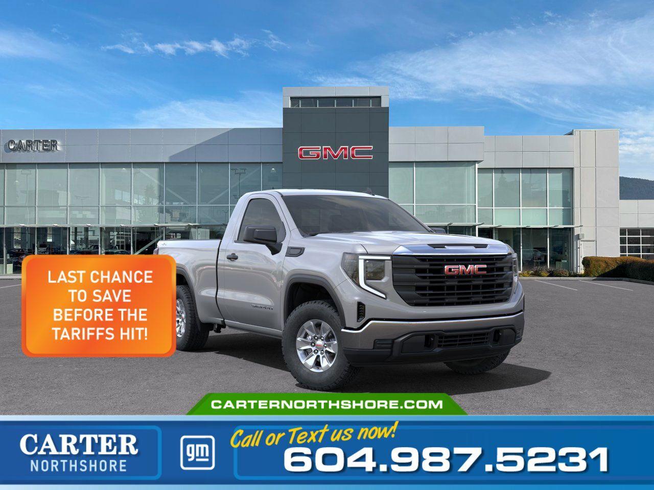 New 2024 GMC Sierra 1500 PRO/4WD REGULAR CAB/1SA Sierra Pro for sale in North Vancouver, BC
