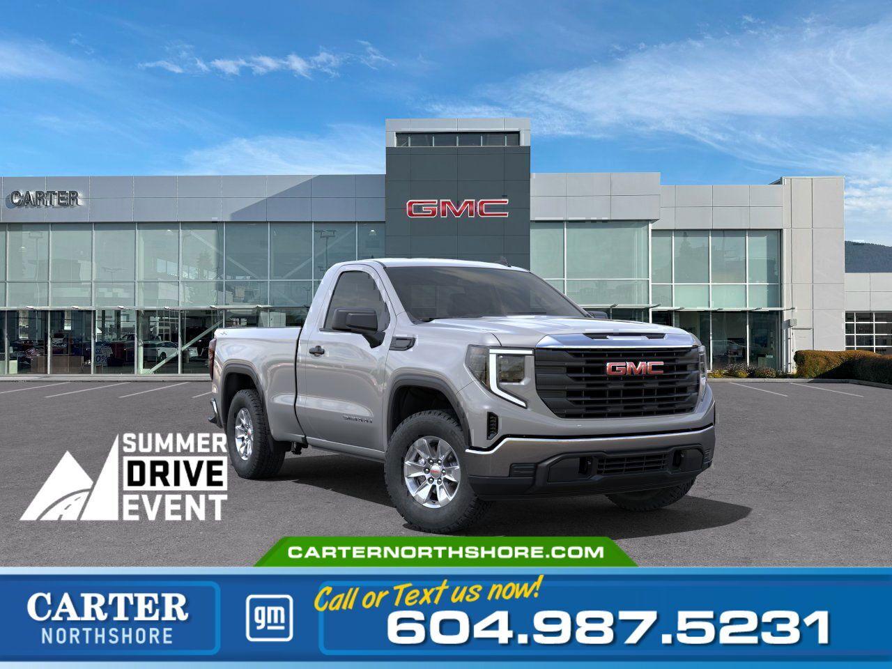 New 2024 GMC Sierra 1500 PRO/4WD REGULAR CAB/1SA Sierra Pro for sale in North Vancouver, BC