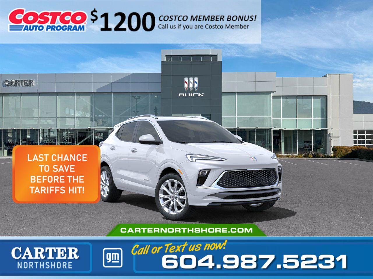 New 2025 Buick Encore GX AVENIR AWD | Costco Members get $1,200 Discount for sale in North Vancouver, BC