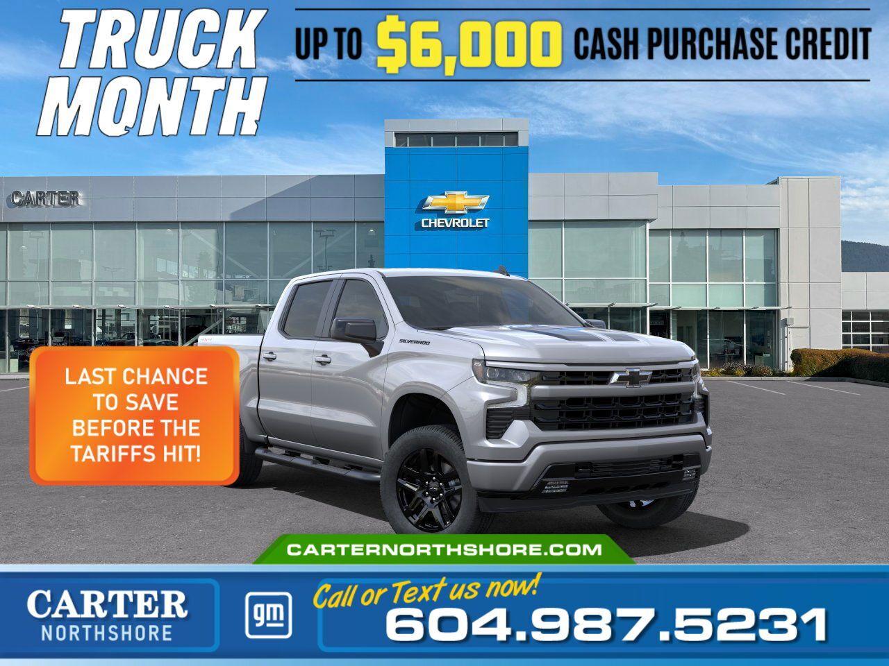 New 2025 Chevrolet Silverado 1500 Short Box Crew Cab 4WD for sale in North Vancouver, BC