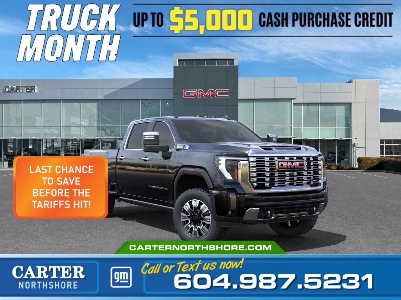 New 2025 GMC Sierra 3500 HD CREW CAB STANDARD BOX 4WD/DIESEL/DENALI for sale in North Vancouver, BC