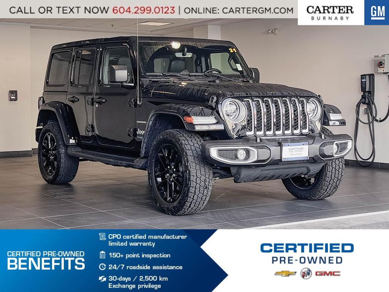 Used 2021 Jeep Wrangler 4xe UNLIMITED SAHARA 4Xe | Black Alum Wheels/Navi for sale in Burnaby, BC