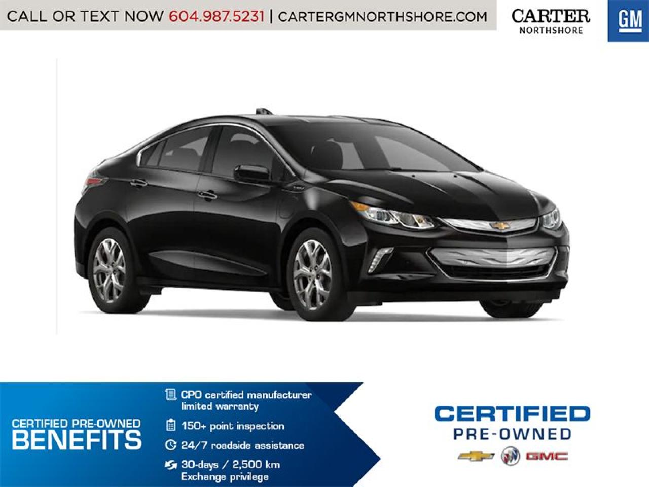 Used 2019 Chevrolet Volt FINANCE 4.99% FOR 24mo/Premier/navigation for sale in North Vancouver, BC