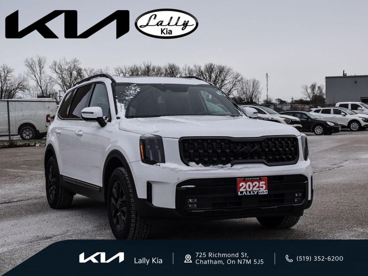 Used 2025 Kia Telluride X-Pro AWD | DEMO |APPLE CARPLAY & ANDROID AUTO | HEATED & AIR COOLED FRONT BUCKET SEATS | HEATED STEERING WHEEL | NAVIGATION SYSTEM | POWER LIFTGATE | POWER MOONROOF | REMOTE KEYLESS ENTRY for sale in Chatham, ON