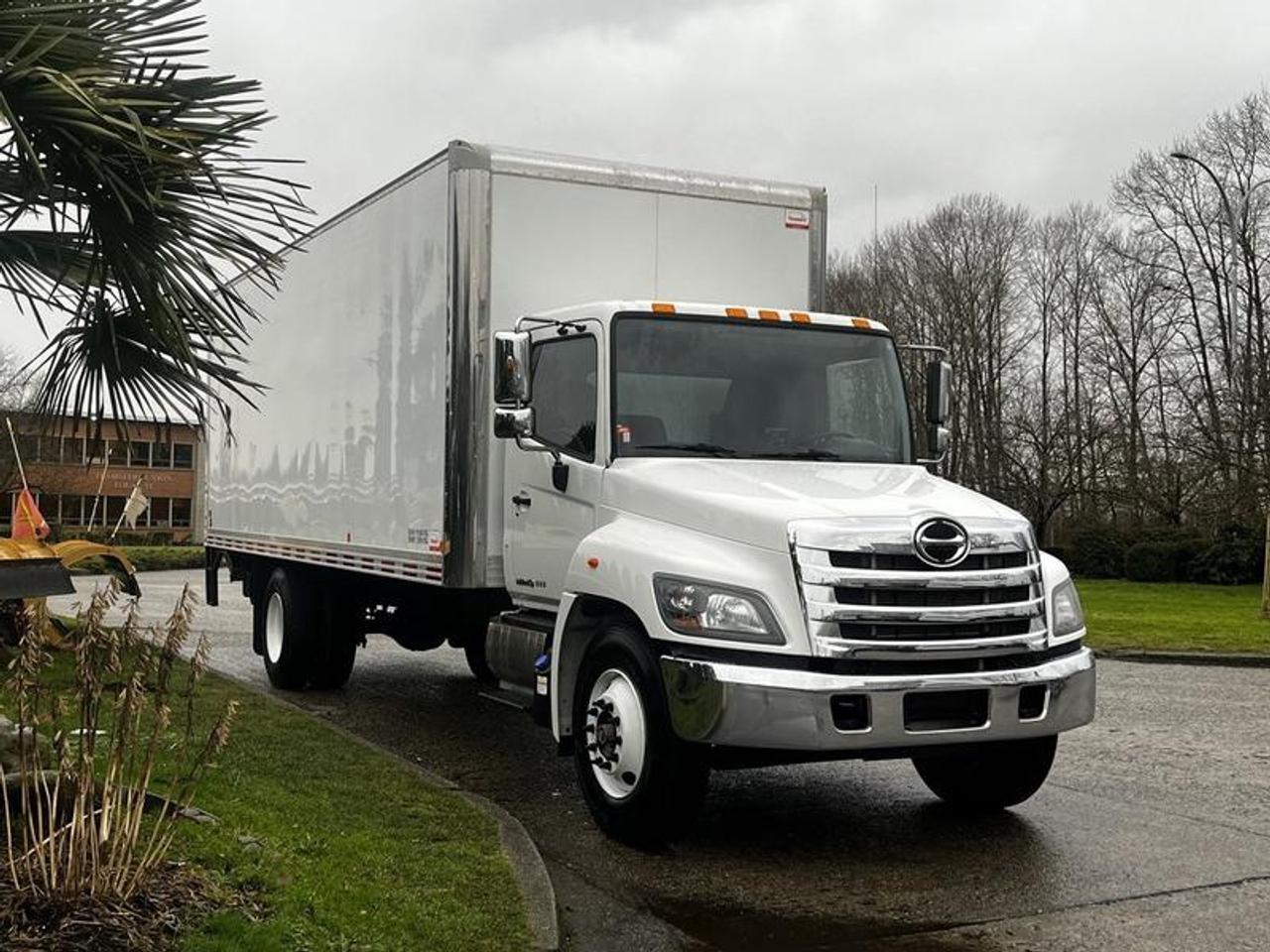 2020 Hino 338 24 Foot Cube Van with Powered Tailgate Diesel, 7.6L, 6 cylinder, 2 door, automatic, cruise control, air conditioning, power door locks, power windows, white exterior, black interior, cloth. This item is currently OFFSITE. You must register an appointment with our office to schedule an offsite viewing. Appointments must be made a minimum of one business day in advance (and as defined by the days that Repo.com is open for business) before your appointment can be scheduled and confirmed. We may, at our own discretion, instead opt to transport smaller items to Repo.coms main yard for viewing purposes.  $71,880.00 plus $375 processing fee, $72,255.00 total payment obligation before taxes.   Listing report, warranty, contract commitment cancellation fee, financing available on approved credit (some limitations and exceptions may apply). All above specifications and information is considered to be accurate but is not guaranteed and no opinion or advice is given as to whether this item should be purchased. We do not allow test drives due to theft, fraud, acts of vandalism and undetectable impaired driving. Instead we provide the following benefits: Complimentary Warranty (with options to extend), Limited Money Back Satisfaction Guarantee on Fully Completed Contracts, Contract Commitment Cancellation, and an Open-Ended Sell-Back Option. Ask seller for details or call 604-522-REPO(7376) to confirm listing availability.