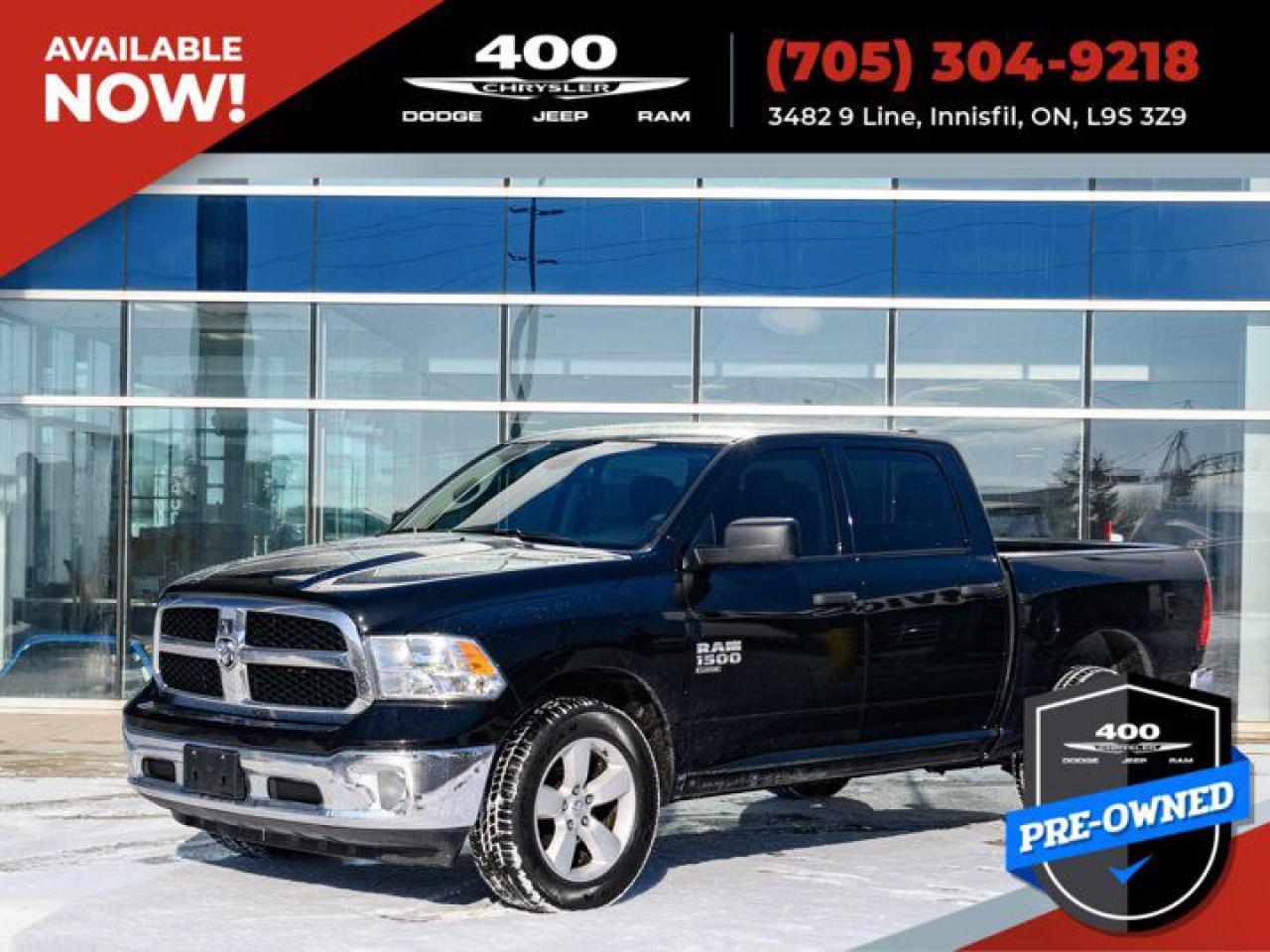 Get the job done with confidence in the 2023 RAM 1500 Tradesman Crew Cab 4x4, powered by the reliable 3.6L Pentastar V6 engine. Offering a perfect balance of power and efficiency, this workhorse delivers 305 horsepower and 269 lb-ft of torque, making it ideal for towing, hauling, or everyday driving. Inside the spacious Crew Cab, youll find durable materials, smart storage solutions, and cutting-edge tech, including a user-friendly infotainment system with a touchscreen display and Bluetooth connectivity. Built with rugged 4x4 capability, the Tradesman is ready to tackle tough terrain while keeping you comfortable and secure. Dependable, versatile, and built to last, the 2023 RAM 1500 Tradesman is the ultimate partner for work and play.