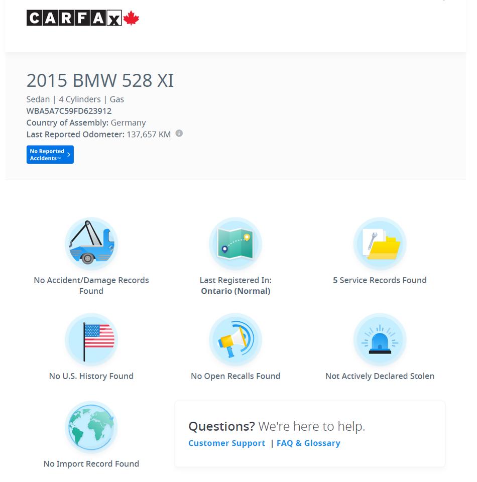 2015 BMW 5 Series 528i Xdrive+GPS+Roof+360 Camera+CLEAN CARFAX Photo
