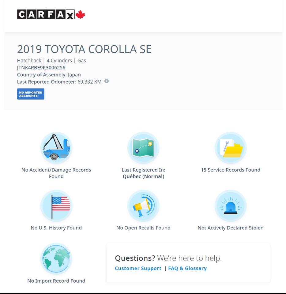 2019 Toyota Corolla Hatchback+Camera+Apple Play+New Tires+CLEAN CARFAX Photo