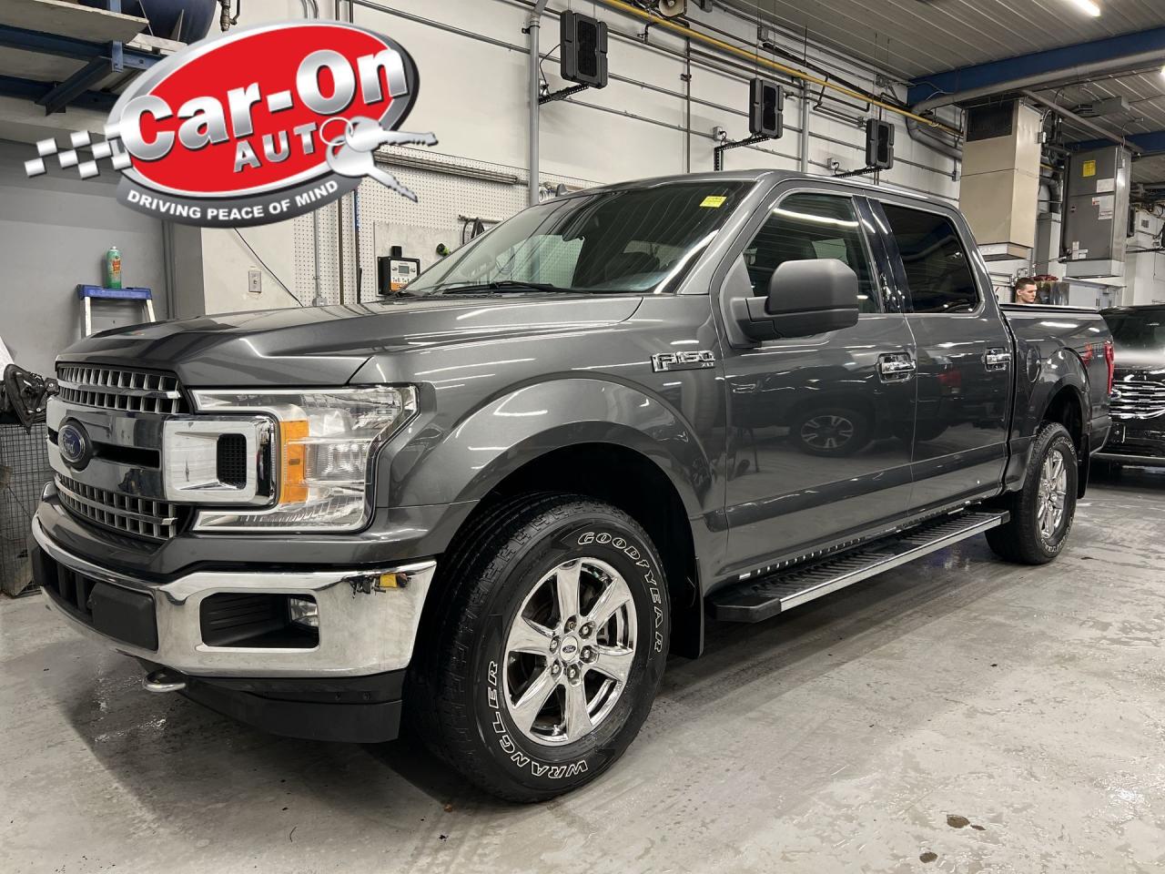 ONLY 73,000KMS!! XLT 4X4 CREW CAB W/ CHROME PACKAGE!! Pre-collision system, backup camera, tonneau cover, 18-inch alloys, Android Auto/ Apple CarPlay, keyless entry, auto headlights, running boards, full power group, tow package, 5-foot 6-inch box w/ bedliner, cruise control, Bluetooth and Sirius XM!!