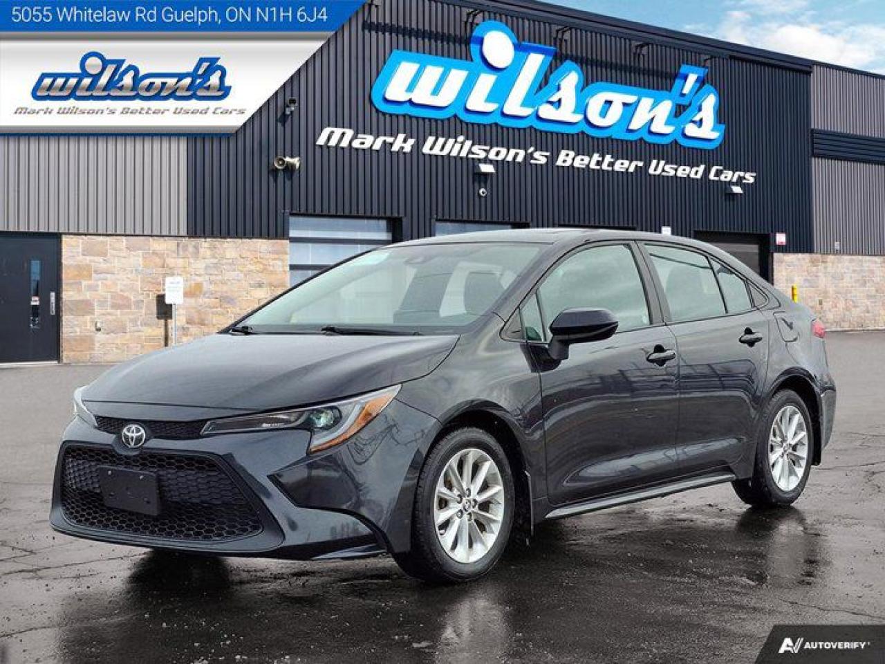 Come see this certified 2021 Toyota Corolla LE Upgrade | Sunroof | Heated Steering + Seats | Qi Wireless Charger | CarPlay + Android & more!!. Its Automatic transmission and 1.8 L engine will keep you going. This Toyota Corolla features the following options: Sunroof, Reverse Camera, Qi Wireless Charger, Heated Steering Wheel, Air Conditioning, Heated Seats, Tilt Steering Wheel, Steering Radio Controls, Power Windows, and Power Locks. Stop by and visit us at Mark Wilsons Better Used Cars, 5055 Whitelaw Road, Guelph, ON N1H 6J4.60+ years of World Class Service!450+ Live Market Priced VEHICLES! ONE MASSIVE LOCATION!Free Local Delivery Available!FINANCING! - Better than bank rates! 6 Months No Payments available on approved credit OAC. Zero Down Available. We have expert licensed credit specialists to secure the best possible rate for you and keep you on budget ! We are your financing broker, let us do all the leg work on your behalf! Click the RED Apply for Financing button to the right to get started or drop in today!BAD CREDIT APPROVED HERE! - You dont need perfect credit to get a vehicle loan at Mark Wilsons Better Used Cars! We have a dedicated licensed team of credit rebuilding experts on hand to help you get the car of your dreams!WE LOVE TRADE-INS! - Top dollar trade-in values!SELL us your car even if you dont buy ours! HISTORY: Free Carfax report included.Certification included! No shady fees for safety!EXTENDED WARRANTY: Available30 DAY WARRANTY INCLUDED: 30 Days, or 3,000 km (mechanical items only). No Claim Limit (abuse not covered)5 Day Exchange Privilege! *(Some conditions apply)CASH PRICES SHOWN: Excluding HST and Licensing Fees.2019 - 2024 vehicles may be daily rentals. Please inquire with your Salesperson.We have made every reasonable attempt to ensure options are correct but please verify with your sales professional