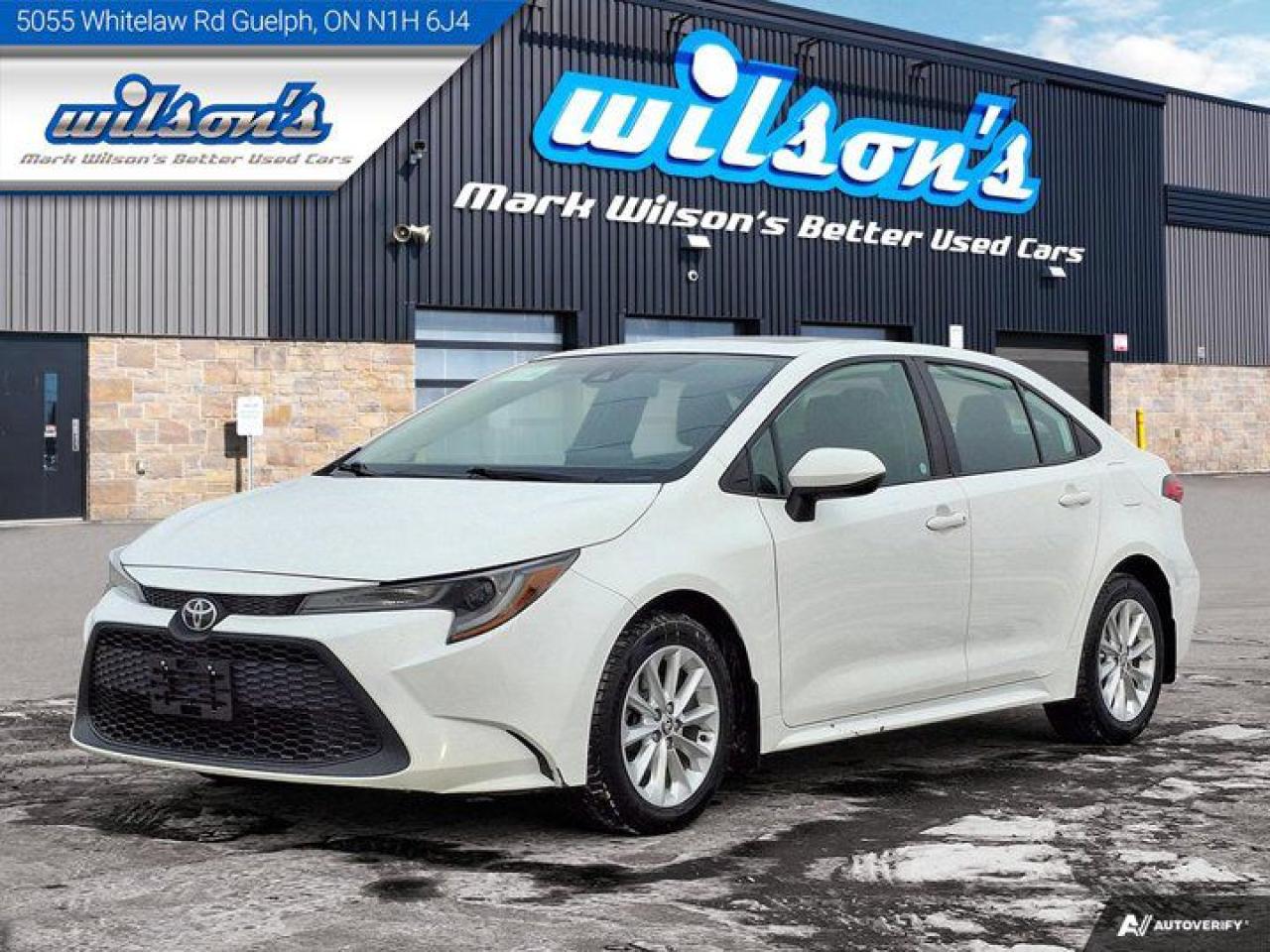 Look at this certified 2021 Toyota Corolla LE Upgrade | Sunroof | Heated Steering + Seats | Qi Wireless Charger | CarPlay + Android & more!!. Its Automatic transmission and 1.8 L engine will keep you going. This Toyota Corolla features the following options: Sunroof, Reverse Camera, Qi Wireless Charger, Heated Steering Wheel, Air Conditioning, Heated Seats, Tilt Steering Wheel, Steering Radio Controls, Power Windows, and Power Locks. See it for yourself at Mark Wilsons Better Used Cars, 5055 Whitelaw Road, Guelph, ON N1H 6J4.60+ years of World Class Service!450+ Live Market Priced VEHICLES! ONE MASSIVE LOCATION!Free Local Delivery Available!FINANCING! - Better than bank rates! 6 Months No Payments available on approved credit OAC. Zero Down Available. We have expert licensed credit specialists to secure the best possible rate for you and keep you on budget ! We are your financing broker, let us do all the leg work on your behalf! Click the RED Apply for Financing button to the right to get started or drop in today!BAD CREDIT APPROVED HERE! - You dont need perfect credit to get a vehicle loan at Mark Wilsons Better Used Cars! We have a dedicated licensed team of credit rebuilding experts on hand to help you get the car of your dreams!WE LOVE TRADE-INS! - Top dollar trade-in values!SELL us your car even if you dont buy ours! HISTORY: Free Carfax report included.Certification included! No shady fees for safety!EXTENDED WARRANTY: Available30 DAY WARRANTY INCLUDED: 30 Days, or 3,000 km (mechanical items only). No Claim Limit (abuse not covered)5 Day Exchange Privilege! *(Some conditions apply)CASH PRICES SHOWN: Excluding HST and Licensing Fees.2019 - 2024 vehicles may be daily rentals. Please inquire with your Salesperson.We have made every reasonable attempt to ensure options are correct but please verify with your sales professional