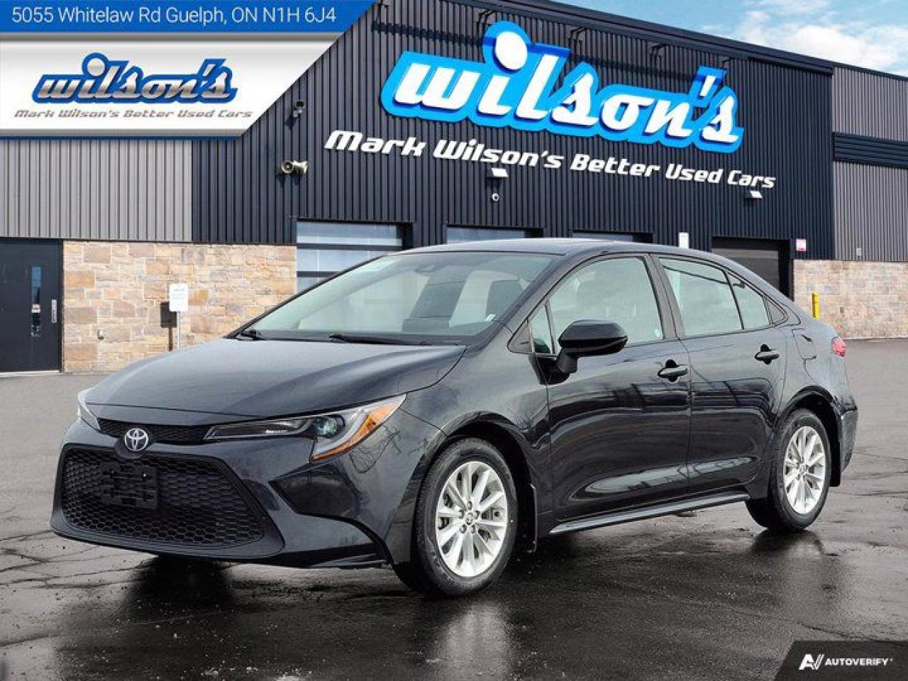 Look at this certified 2021 Toyota Corolla LE Upgrade | Sunroof | Heated Steering + Seats | Qi Wireless Charger | CarPlay + Android & more!!. Its Automatic transmission and 1.8 L engine will keep you going. This Toyota Corolla has the following options: Sunroof, Reverse Camera, Qi Wireless Charger, Heated Steering Wheel, Air Conditioning, Heated Seats, Tilt Steering Wheel, Steering Radio Controls, Power Windows, and Power Locks. See it for yourself at Mark Wilsons Better Used Cars, 5055 Whitelaw Road, Guelph, ON N1H 6J4.60+ years of World Class Service!450+ Live Market Priced VEHICLES! ONE MASSIVE LOCATION!Free Local Delivery Available!FINANCING! - Better than bank rates! 6 Months No Payments available on approved credit OAC. Zero Down Available. We have expert licensed credit specialists to secure the best possible rate for you and keep you on budget ! We are your financing broker, let us do all the leg work on your behalf! Click the RED Apply for Financing button to the right to get started or drop in today!BAD CREDIT APPROVED HERE! - You dont need perfect credit to get a vehicle loan at Mark Wilsons Better Used Cars! We have a dedicated licensed team of credit rebuilding experts on hand to help you get the car of your dreams!WE LOVE TRADE-INS! - Top dollar trade-in values!SELL us your car even if you dont buy ours! HISTORY: Free Carfax report included.Certification included! No shady fees for safety!EXTENDED WARRANTY: Available30 DAY WARRANTY INCLUDED: 30 Days, or 3,000 km (mechanical items only). No Claim Limit (abuse not covered)5 Day Exchange Privilege! *(Some conditions apply)CASH PRICES SHOWN: Excluding HST and Licensing Fees.2019 - 2024 vehicles may be daily rentals. Please inquire with your Salesperson.We have made every reasonable attempt to ensure options are correct but please verify with your sales professional