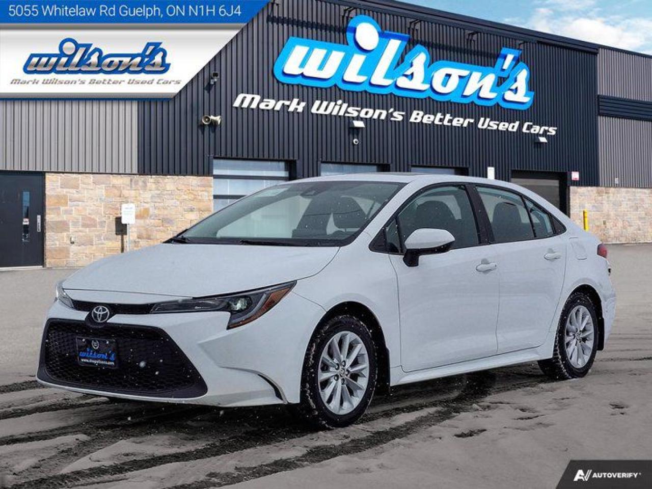 Come see this certified 2022 Toyota Corolla LE Upgrade | Sunroof | Heated Steering + Seats | Qi Wireless Charger | CarPlay + Android & more!!. Its Automatic transmission and 1.8 L engine will keep you going. This Toyota Corolla has the following options: Sunroof, Reverse Camera, Qi Wireless Charger, Heated Steering Wheel, Air Conditioning, Heated Seats, Tilt Steering Wheel, Steering Radio Controls, Power Windows, and Power Locks. See it for yourself at Mark Wilsons Better Used Cars, 5055 Whitelaw Road, Guelph, ON N1H 6J4.60+ years of World Class Service!450+ Live Market Priced VEHICLES! ONE MASSIVE LOCATION!Free Local Delivery Available!FINANCING! - Better than bank rates! 6 Months No Payments available on approved credit OAC. Zero Down Available. We have expert licensed credit specialists to secure the best possible rate for you and keep you on budget ! We are your financing broker, let us do all the leg work on your behalf! Click the RED Apply for Financing button to the right to get started or drop in today!BAD CREDIT APPROVED HERE! - You dont need perfect credit to get a vehicle loan at Mark Wilsons Better Used Cars! We have a dedicated licensed team of credit rebuilding experts on hand to help you get the car of your dreams!WE LOVE TRADE-INS! - Top dollar trade-in values!SELL us your car even if you dont buy ours! HISTORY: Free Carfax report included.Certification included! No shady fees for safety!EXTENDED WARRANTY: Available30 DAY WARRANTY INCLUDED: 30 Days, or 3,000 km (mechanical items only). No Claim Limit (abuse not covered)5 Day Exchange Privilege! *(Some conditions apply)CASH PRICES SHOWN: Excluding HST and Licensing Fees.2019 - 2024 vehicles may be daily rentals. Please inquire with your Salesperson.We have made every reasonable attempt to ensure options are correct but please verify with your sales professional