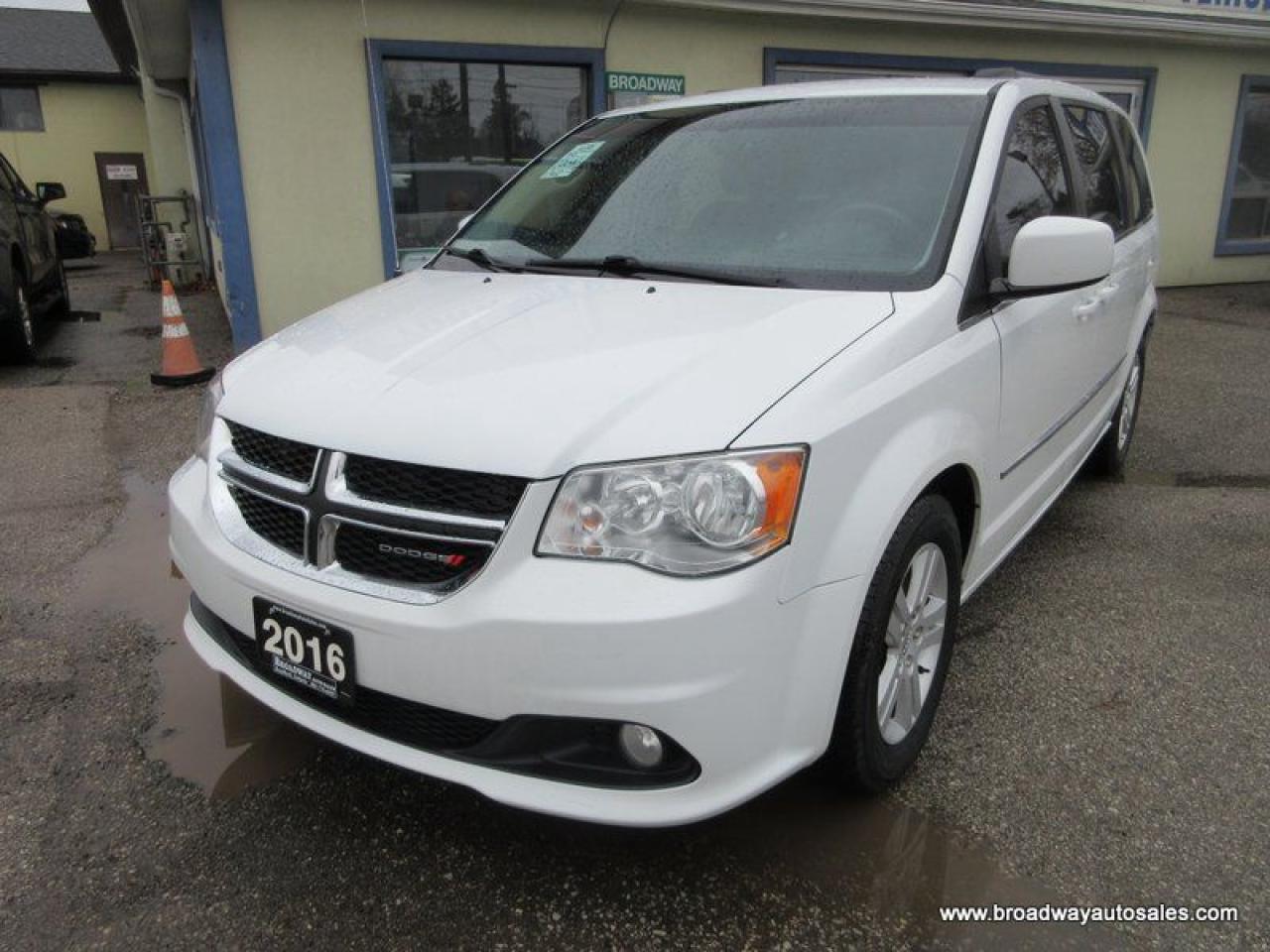 Used 2016 Dodge Grand Caravan FAMILY MOVING CREW-EDITION 7 PASSENGER 3.6L - V6.. CAPTAINS.. FULL STOW-N-GO.. LEATHER.. HEATED SEATS.. POWER SLIDING DOORS.. BLU-RAY-DVD-PLAYER.. for sale in Bradford, ON