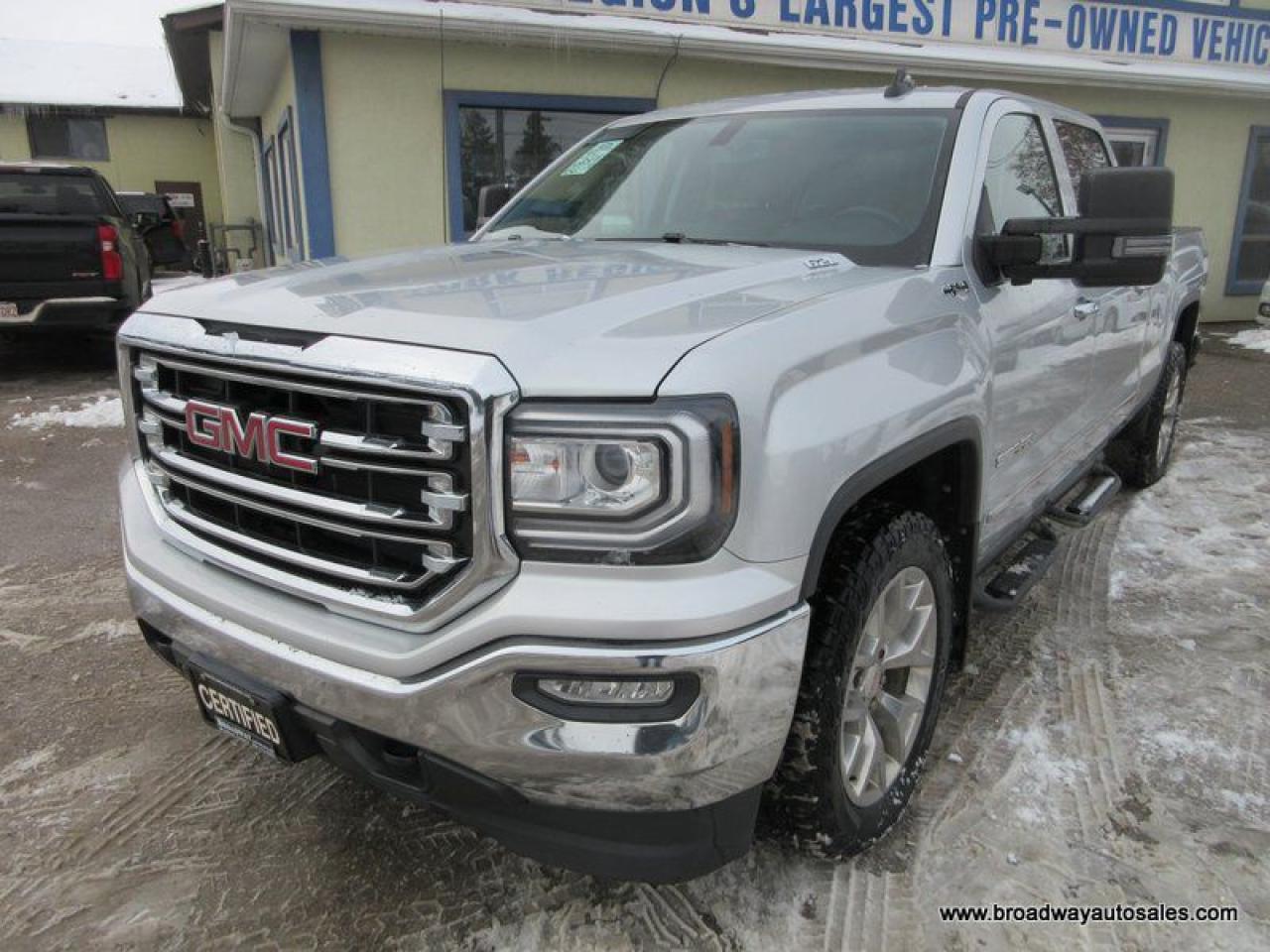 Used 2017 GMC Sierra 1500 LOADED SLT-Z71-EDITION 5 PASSENGER 6.2L - V8.. 4X4.. CREW-CAB.. SHORTY.. LEATHER.. HEATED/AC SEATS.. POWER PEDALS.. BACK-UP CAMERA.. for sale in Bradford, ON