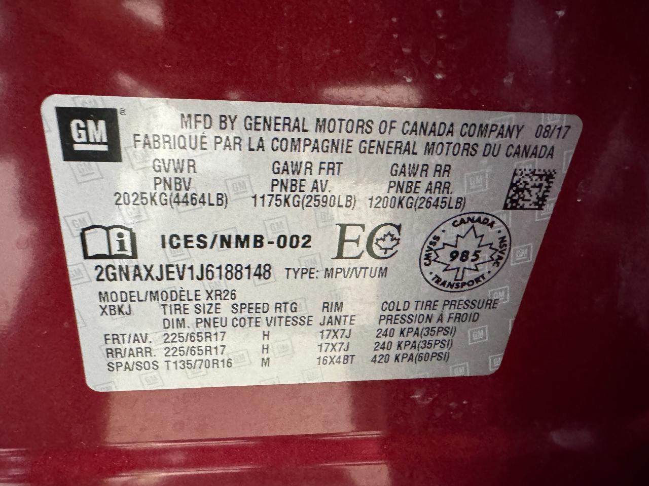 2018 Chevrolet Equinox LT+New Tires+Camera+Remote Start+Heated Seats - Photo #37