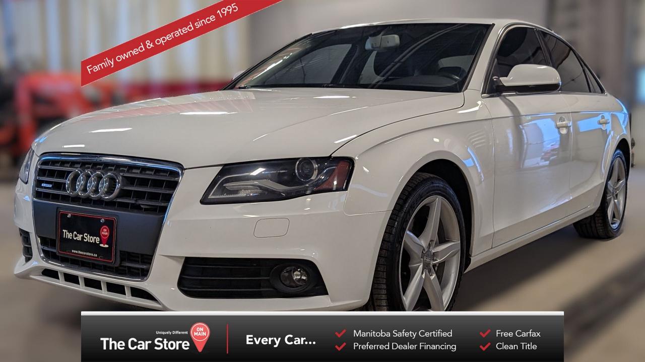 Used 2012 Audi A4 A4 QUATTRO, 2Way Remote Starter Leather, Sunroof, for sale in Winnipeg, MB