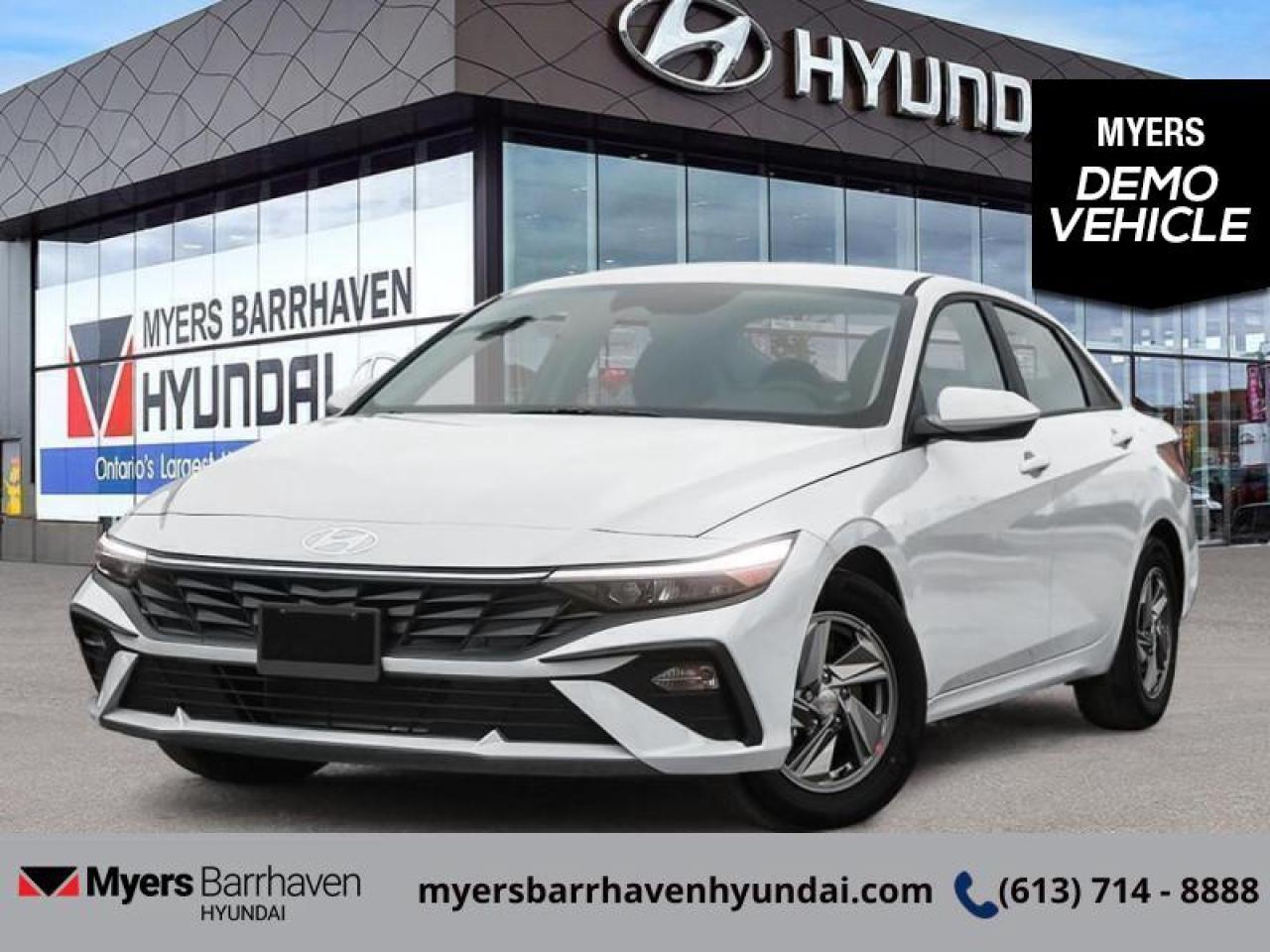 <b>Heated Seats,  Lane Keep Assist,  Collision Mitigation,  Apple CarPlay,  Android Auto!</b><br> <br> <br> <br>  Full of cutting edge technology and brimming with bold style, this 2025 Elantra is more than just an affordable family sedan. <br> <br>This 2025 Elantra was made to be the sharpest compact sedan on the road. With tons of technology packed into the spacious and comfortable interior, along with bold and edgy styling inside and out, this family sedan makes the unexpected your daily driver. <br> <br> This atlas sedan  has an automatic transmission and is powered by a  147HP 2.0L 4 Cylinder Engine.<br> <br> Our Elantras trim level is Essential. Standard features include front heated seats, remote keyless entry, aluminum-alloy wheels, and an 8-inch display with Apple CarPlay and Android Auto. Safety features also include lane keeping assist with lane departure warning, front collision mitigation, and forward collision avoidance with pedestrian detection. This vehicle has been upgraded with the following features: Heated Seats,  Lane Keep Assist,  Collision Mitigation,  Apple Carplay,  Android Auto.  This is a demonstrator vehicle driven by a member of our staff and has just 11314 kms.<br><br> <br/> See dealer for details. <br> <br> o~o