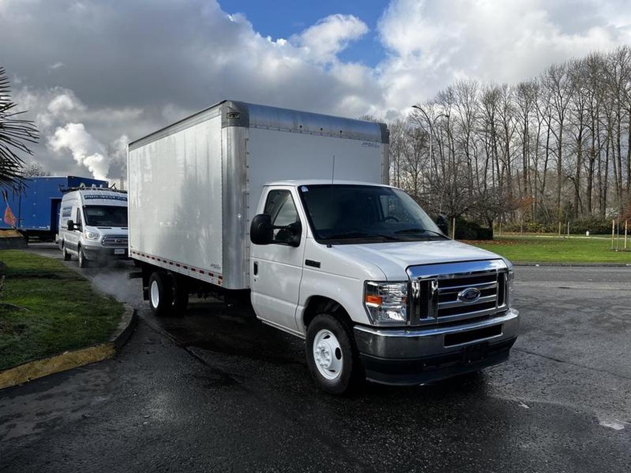 2021 Ford Econoline E-450 14  Foot Cube Van, 7.3LV8, 8 cylinder, 2 door, RWD, cruise control, air conditioning, white exterior, gray interior, cloth. 
14FT 10 Long
7FT 8 Wide
6FT 7 High This item is currently OFFSITE. You must register an appointment with our office to schedule an offsite viewing. Appointments must be made a minimum of one business day in advance (and as defined by the days that Repo.com is open for business) before your appointment can be scheduled and confirmed. We may, at our own discretion, instead opt to transport smaller items to Repo.coms main yard for viewing purposes.  $43,850.00 plus $375 processing fee, $44,225.00 total payment obligation before taxes.   Listing report, warranty, contract commitment cancellation fee, financing available on approved credit (some limitations and exceptions may apply). All above specifications and information is considered to be accurate but is not guaranteed and no opinion or advice is given as to whether this item should be purchased. We do not allow test drives due to theft, fraud, acts of vandalism and undetectable impaired driving. Instead we provide the following benefits: Complimentary Warranty (with options to extend), Limited Money Back Satisfaction Guarantee on Fully Completed Contracts, Contract Commitment Cancellation, and an Open-Ended Sell-Back Option. Ask seller for details or call 604-522-REPO(7376) to confirm listing availability.
