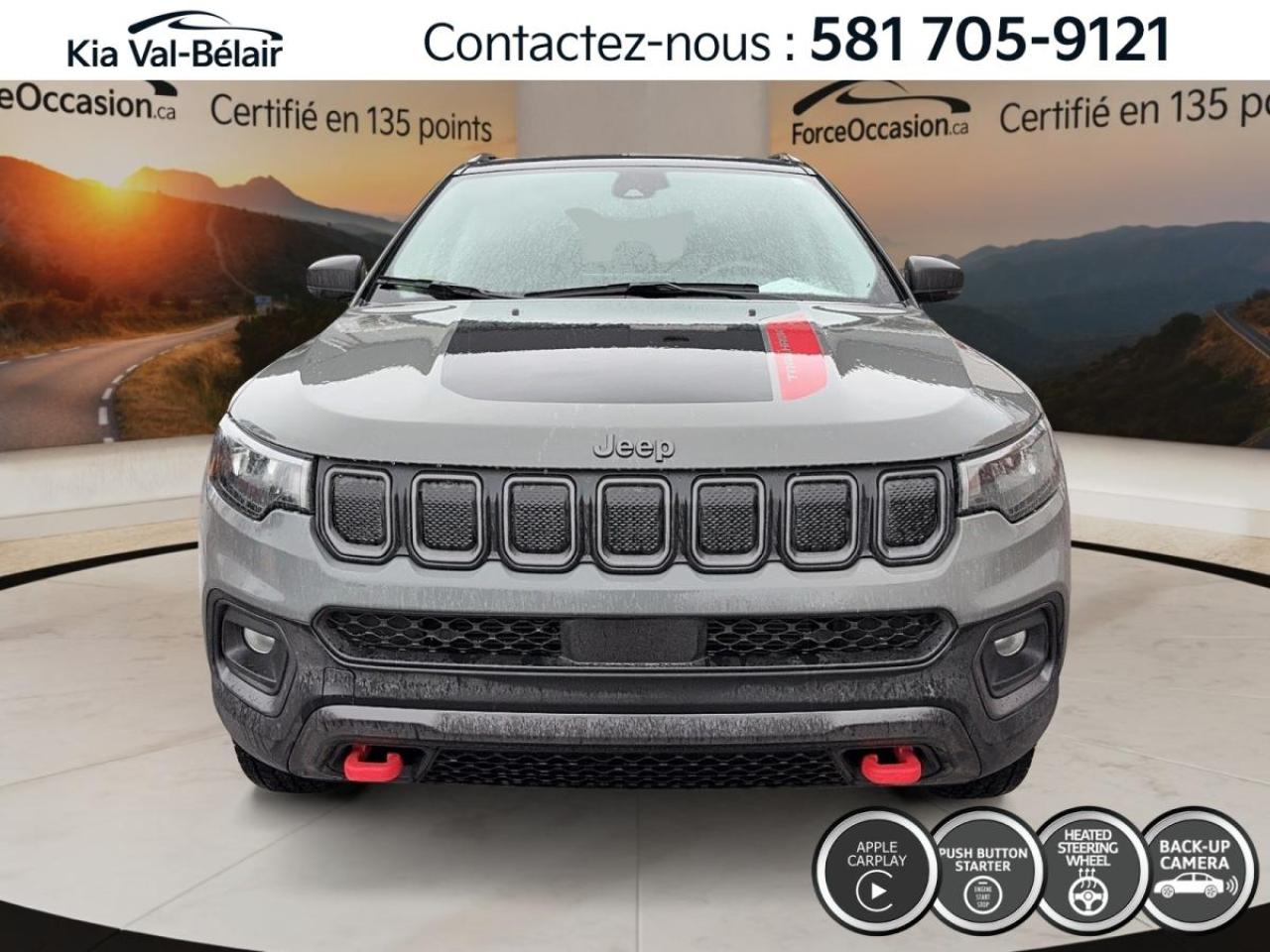 Used 2022 Jeep Compass Trailhawk A/C * 4X4 * CAMÉRA * HAYON * CARPLAY * for sale in Québec, QC