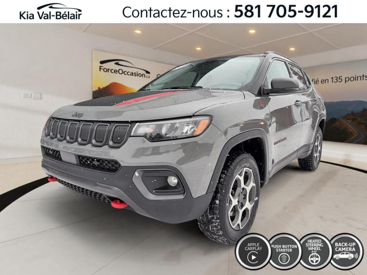 Used 2022 Jeep Compass TRAILHAWK *A/C * 4X4 * CAMÉRA * HAYON * CARPLAY * for sale in Québec, QC