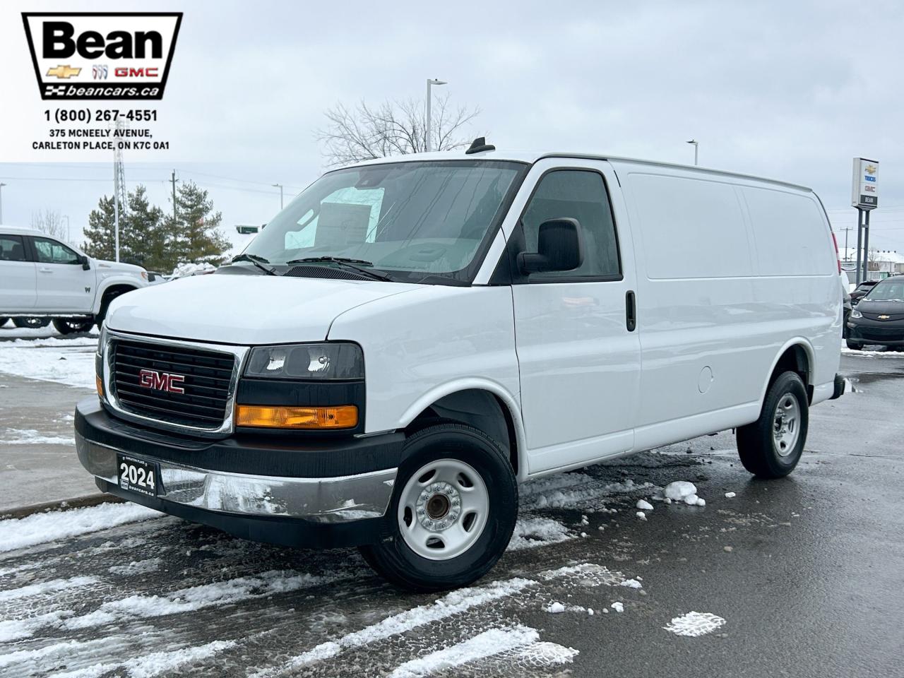 New 2024 GMC Savana 2500 Work Van 4.3L V6 WITH CRUISE CONTROL, LANE DEPARTURE, REAR PARK ASSIST, REAR VISION CAMERA, HD TRAILERING EQUIPMENT for sale in Carleton Place, ON