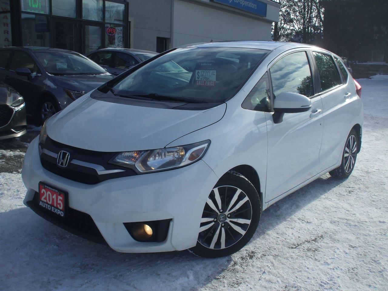 Used 2015 Honda Fit EXL,Leather,GPS,Sunroof,Bluetooth,New Brakes,Fogs for sale in Kitchener, ON