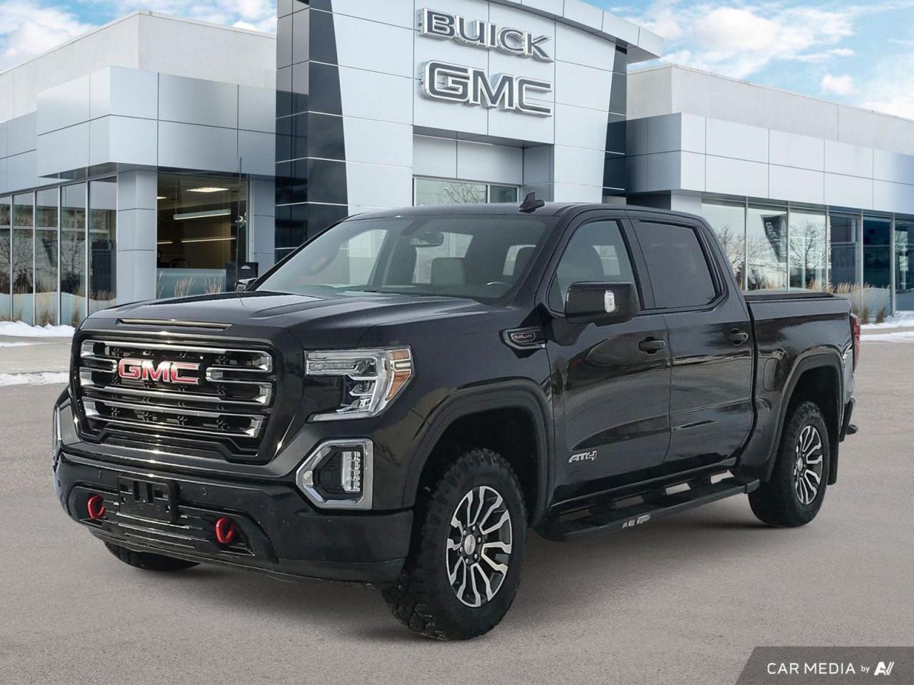 Assist Steps | New Brakes|  Heated Steering Wheel | Heated & Ventilated Seats | Wireless Charging | Power Sunroof | Off Road Suspension with 2 Lift | Trailering Package
Unleash the power of rugged luxury with this 2019 GMC Sierra 1500 AT4. This beast combines raw strength with refined comfort, perfect for the adventurous spirit seeking both capability and style.

- Powerful 6.2L V8 engine paired with 4WD for ultimate performance
- GMC MultiPro Tailgate with six functional load/access features
- Luxurious interior with heated front and rear seats
- Advanced infotainment system with 4G LTE Wi-Fi hotspot
- Dual-zone automatic climate control for personalized comfort
- Red recovery hooks for those unexpected off-road challenges
- Onyx Black exterior that commands attention

Experience the perfect blend of power and sophistication. Visit Birchwood Chevrolet Buick GMC today to take this Sierra 1500 AT4 for a test drive. Our knowledgeable staff is ready to answer any questions and help you explore financing options. Dont miss your chance to own this exceptional truck  schedule your appointment now!
All of our quality pre-owned vehicles are delivered with the following:
· a Birchwood Certified Inspection
· a full tank of fuel
· Full service records (if available)
· a CARFAX report
Click, call (204) 837-5811, or visit Birchwood Chevrolet Buick GMC at the Birchwood Auto Park, 3965 Portage Avenue West at the Perimeter.

Purchase the vehicle you want, the way you want! Just click Start Your Purchase today to customize your price, reserve a vehicle, receive a vehicle trade-in value, and complete as much of your purchase as you like from the comfort of your home.

Our Pre-Owned Supercenter has a wide variety of vehicles to choose from. See a great selection of high-quality, carefully reconditioned cars, trucks, and SUVs. Find the perfect fit for your needs, your family, and your budget! Your Experience is Everything.

Special Financing Available! Price does not include taxes. Dealer Permit #4240.
Dealer permit #4240