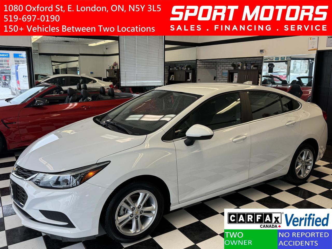 Used 2017 Chevrolet Cruze LT+Camera+Heated Seats+A/C+CLEAN CARFAX for sale in London, ON