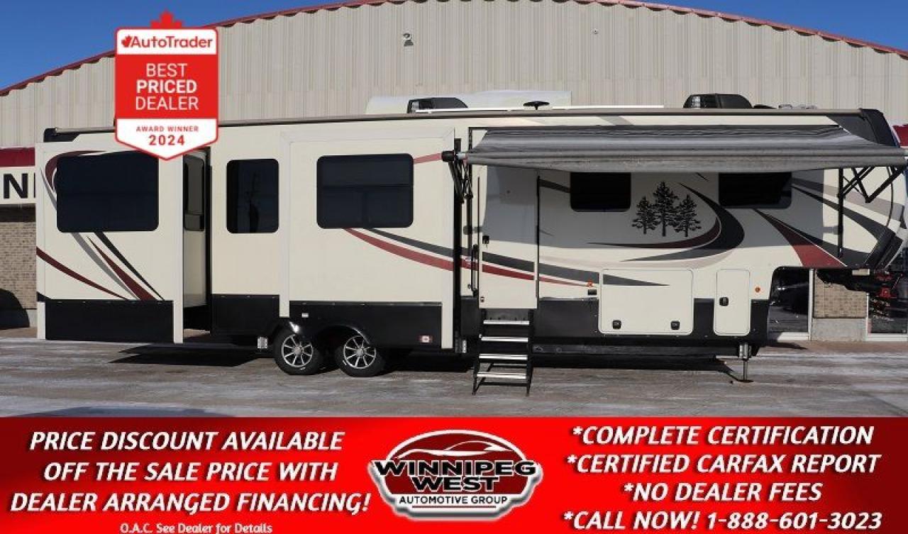 Used 2019 Crossroads Redwood RW3991RD 40FT 5 SLIDE REAR LOUNGE LOADED LUXURY RV for sale in Headingley, MB