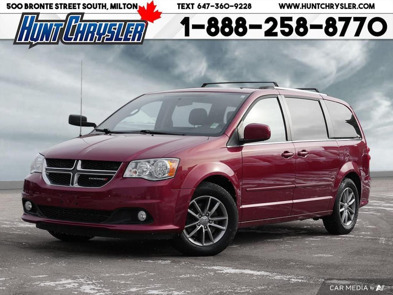 THIS CAR IS YOUR NEW HAPPY PLACE! 2015 DODGE GRAND CARAVAN SXT PREMIUM PLUS!!! Equipped With A 3.6 L V6 Engine, Automatic Transmission, Feather Leatherette Seating With Suede Inserts For Seven, 17-In Aluminum Rims, 6.5-In Touch Screen With Rear Camera, Fog Lights, Dual Climate Control, Rear DVD Entertainment System, Power Windows, Power Locks, Air Conditioning, Power Driver Seat, Cruise Control and so much more!! Are you on the Hunt for the perfect car in Ontario? Look no further than our car dealership! Our NON-COMMISSION sales team members are dedicated to providing you with the best service in town. Whether youre looking for a sleek pickup truck or a spacious family vehicle, our team has got you covered. Visit us today and take a test drive - we promise you wont be disappointed! Call 905-876-2580 or Email us at sales@huntchrysler.com