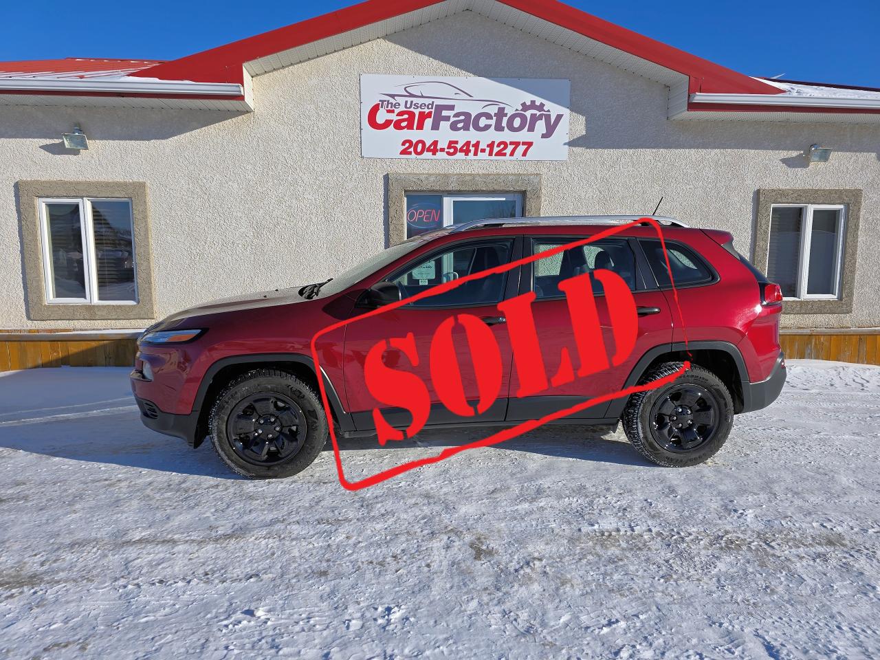 <p>***SOLD***</p><p>Local, Low KM, Accident Free, Heated Seats, Heated Steering Wheel, Remote Start, V6,</p><p>Calling all adventurers! The Used Car Factory has a rugged and reliable 2015 Jeep Cherokee Sport waiting for you. This sleek SUV features a powerful 3.2L V6 engine thats ready to conquer any terrain, whether youre hitting the trails or navigating city streets. With its 4-wheel drive system, youll have the confidence to take on any weather condition, while the spacious interior offers comfort for the whole family. And with only 123,888km on the odometer, this Cherokee is just getting warmed up!</p><p>This Cherokee Sport is loaded with features designed to make your driving experience comfortable and convenient. Enjoy heated seats and a heated steering wheel on chilly mornings, while the power windows, mirrors, and door locks make everyday tasks a breeze. Stay connected with the built-in Bluetooth connectivity, and cruise in comfort with the cruise control and tilt steering wheel. The Cherokee Sport also comes equipped with a comprehensive safety suite, including anti-lock brakes, multiple airbags, and a security system to ensure your peace of mind.</p><p>Here are 5 standout features of this 2015 Jeep Cherokee Sport that will make you want to get behind the wheel:</p><ol><li><strong>4-Wheel Drive:</strong> Take on any terrain with confidence!</li><li><strong>Heated Seats & Steering Wheel:</strong> Stay warm and cozy, no matter the weather.</li><li><strong>Bluetooth Connectivity:</strong> Stay connected and hands-free on the road.</li><li><strong>Power Features:</strong> Enjoy the convenience of power windows, locks, and mirrors.</li><li><strong>Comprehensive Safety Features:</strong> Drive with peace of mind knowing you have the latest safety technology.</li></ol><p>Visit The Used Car Factory today to test drive this fantastic 2015 Jeep Cherokee Sport and experience its rugged capabilities and luxurious amenities for yourself!</p><p>We offer on -the- spot financing; we finance all levels of credit.</p><p>Several Warranty Options Available,</p><p>All our vehicles come with a Manitoba safety.</p><p>Proud members of The Manitoba Used Car Dealer Association as well as the Manitoba Chamber of Commerce.</p><p>All payments, and prices, are plus applicable taxes. The Used Car Factorys Dealers permit is #4821</p>