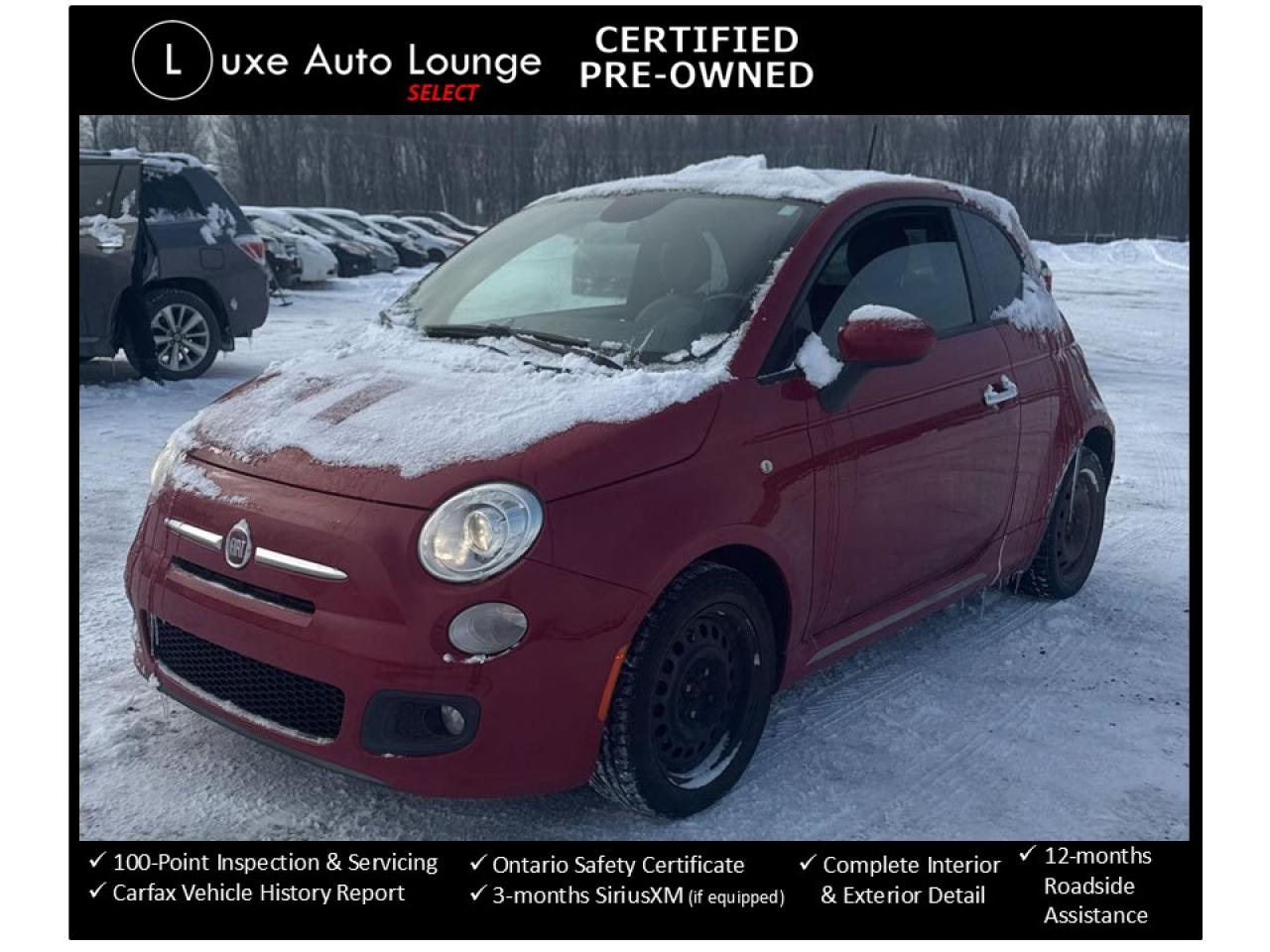 Used 2015 Fiat 500 SPORT, LOW KM, MANUAL, SUNROOF, LEATHER! for sale in Orleans, ON