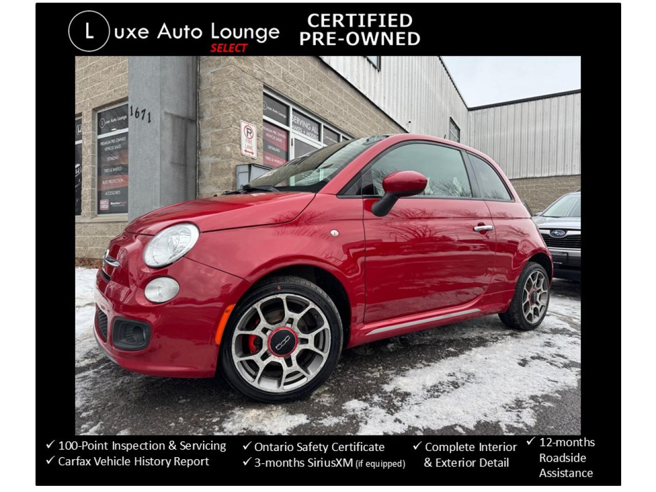 Used 2015 Fiat 500 SPORT, LOW KM, MANUAL, SUNROOF, LEATHER! for sale in Orleans, ON